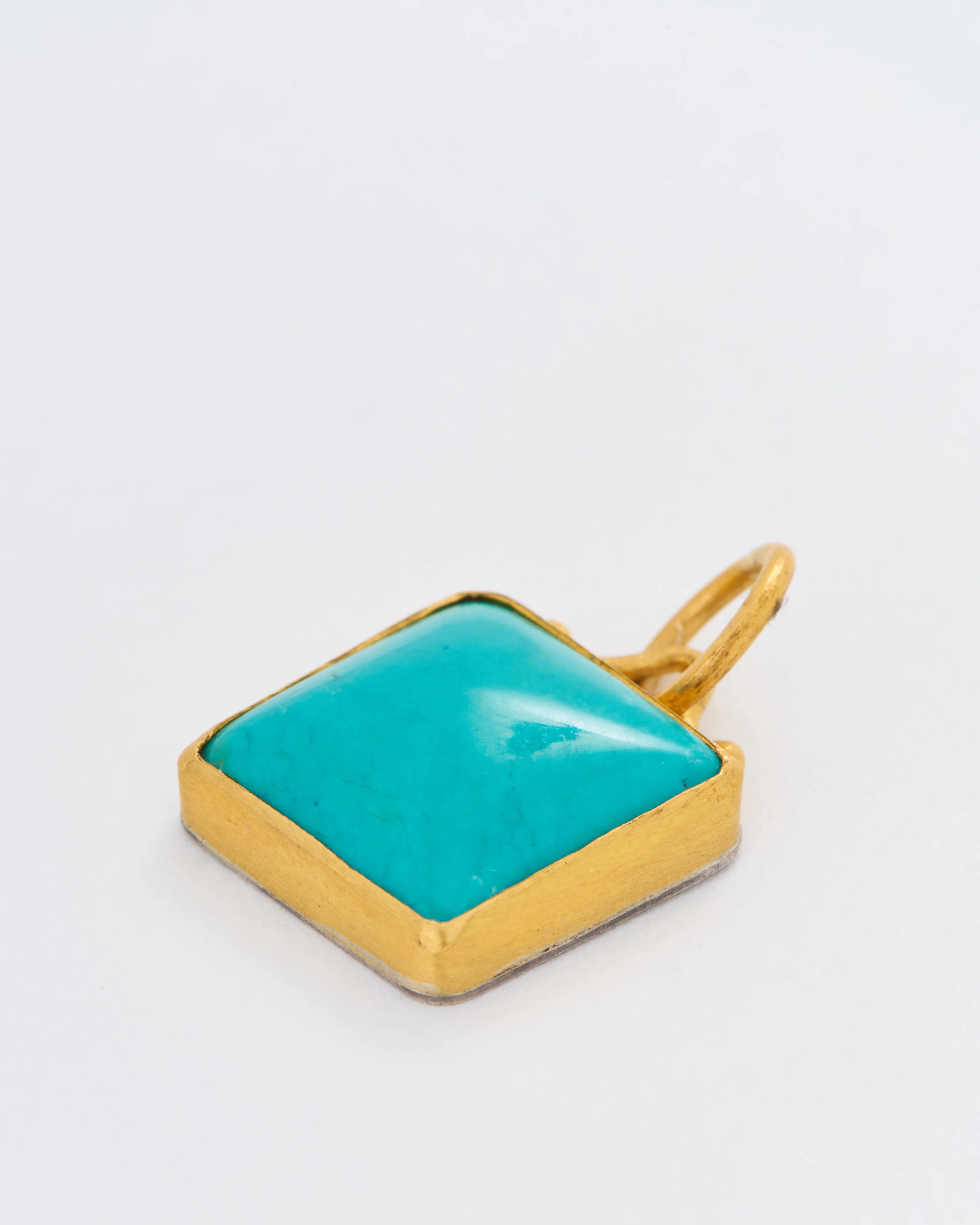 turquoise square pendant - Image 3