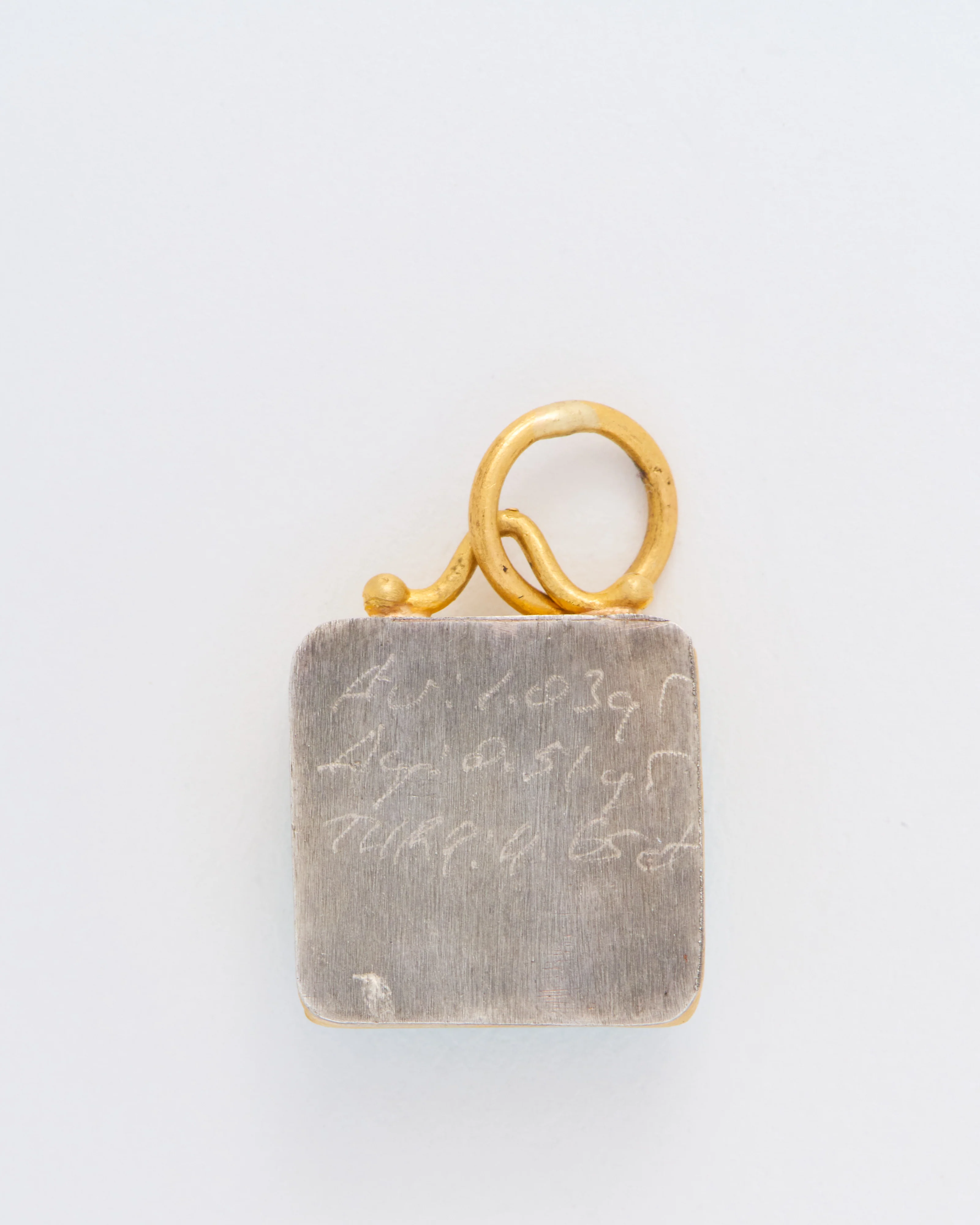 turquoise square pendant - Image 5