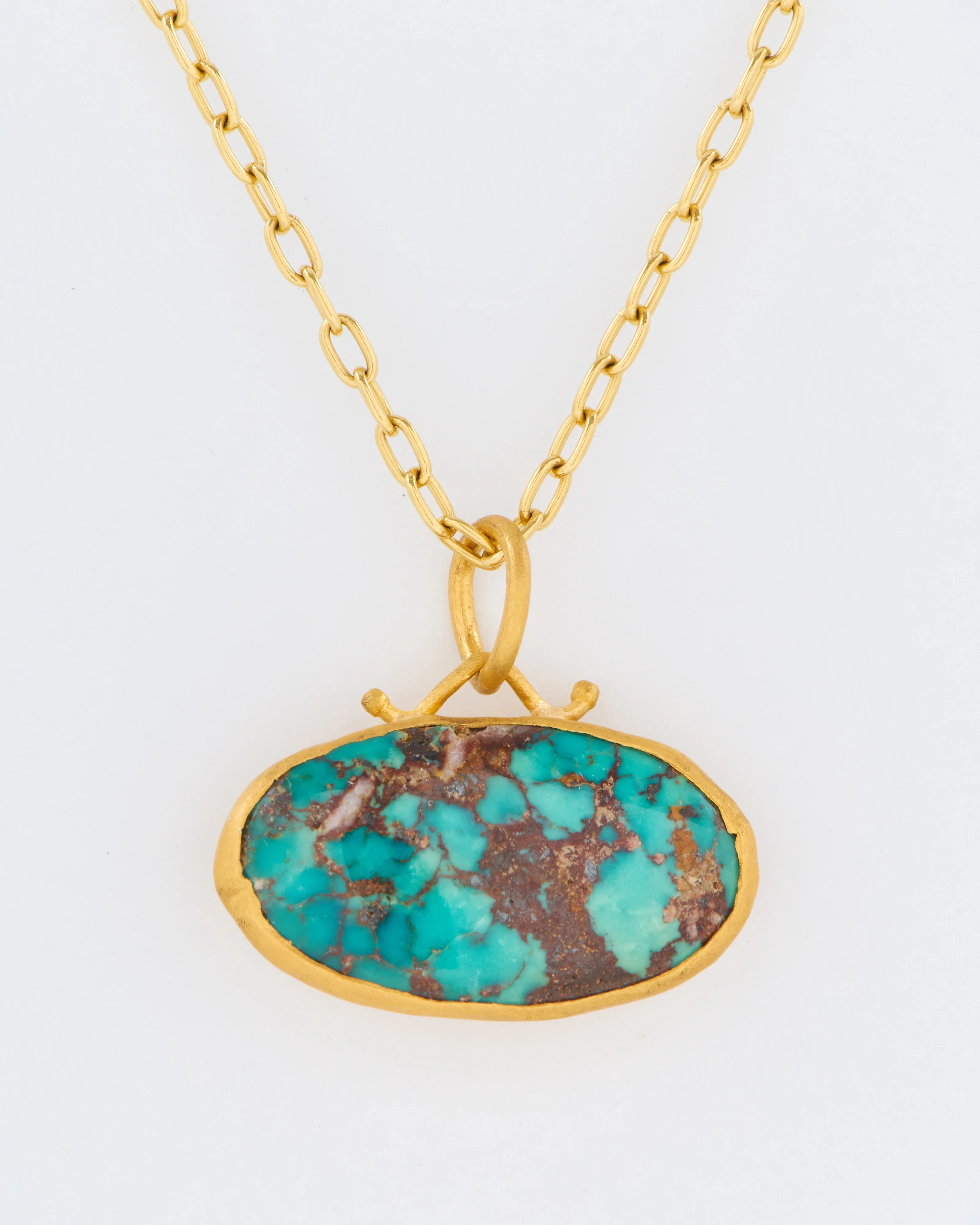 wide turquoise pendant - Image 2
