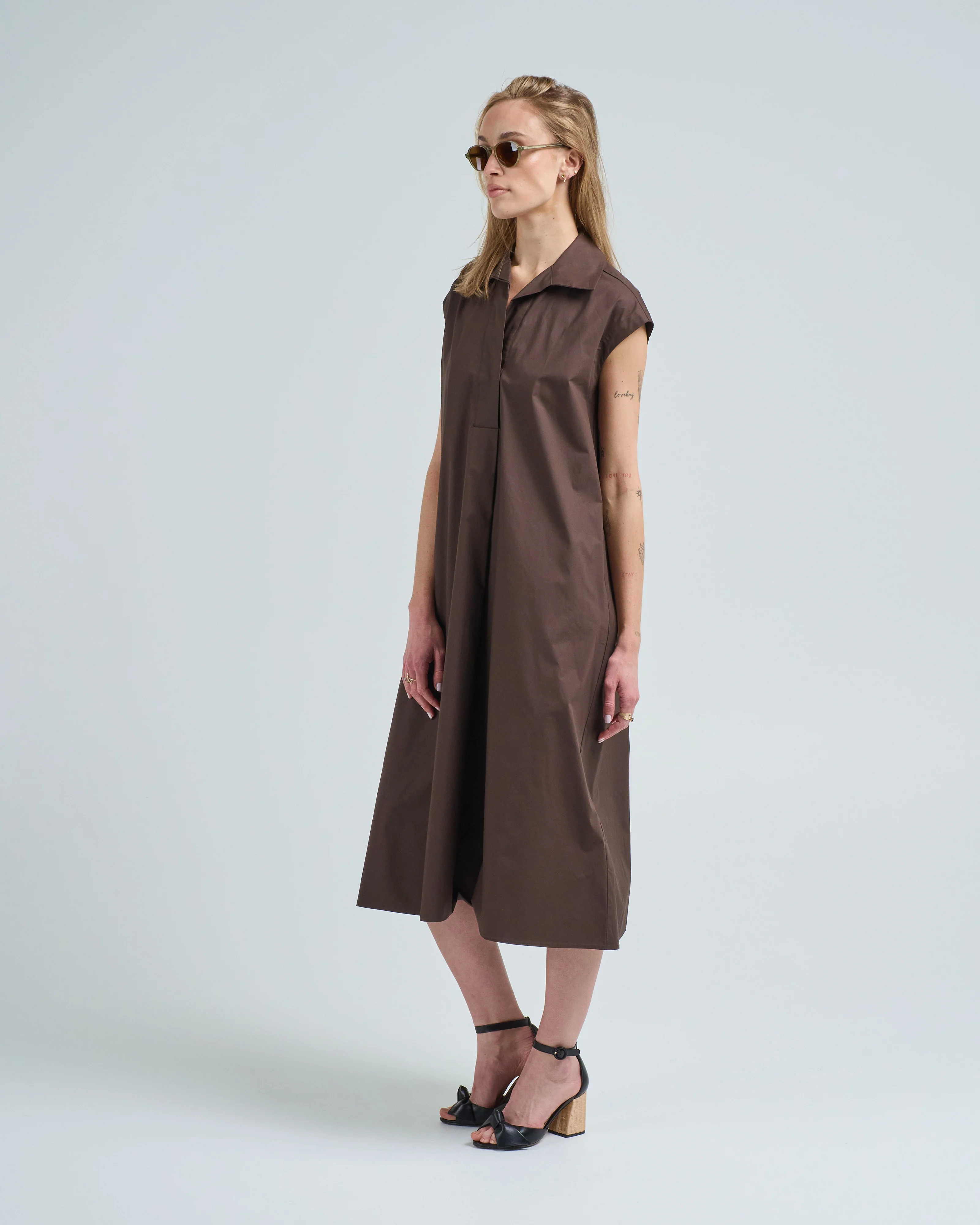 cap sleeve tie front dress - Image 2
