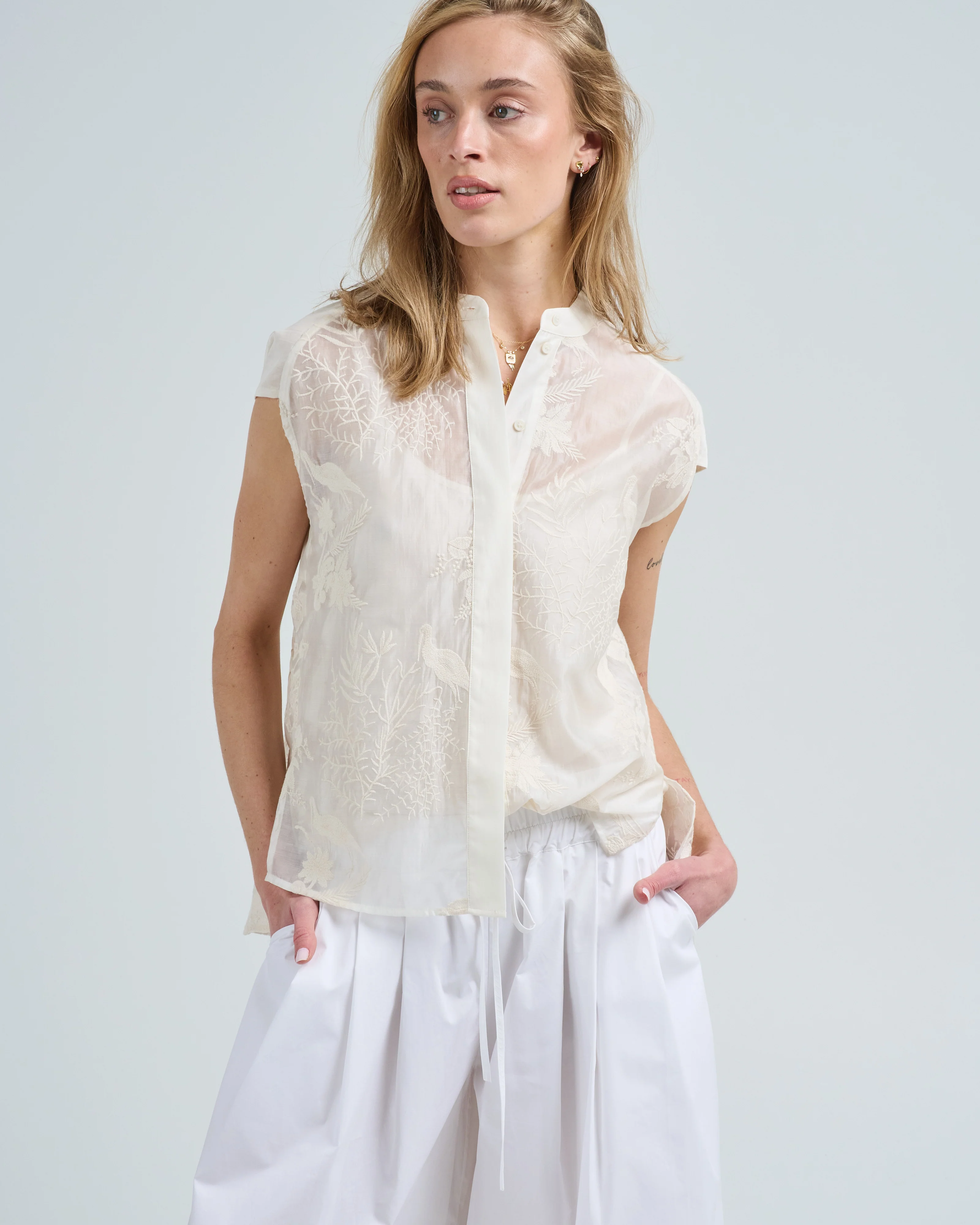 cap sleeve top - Image 3
