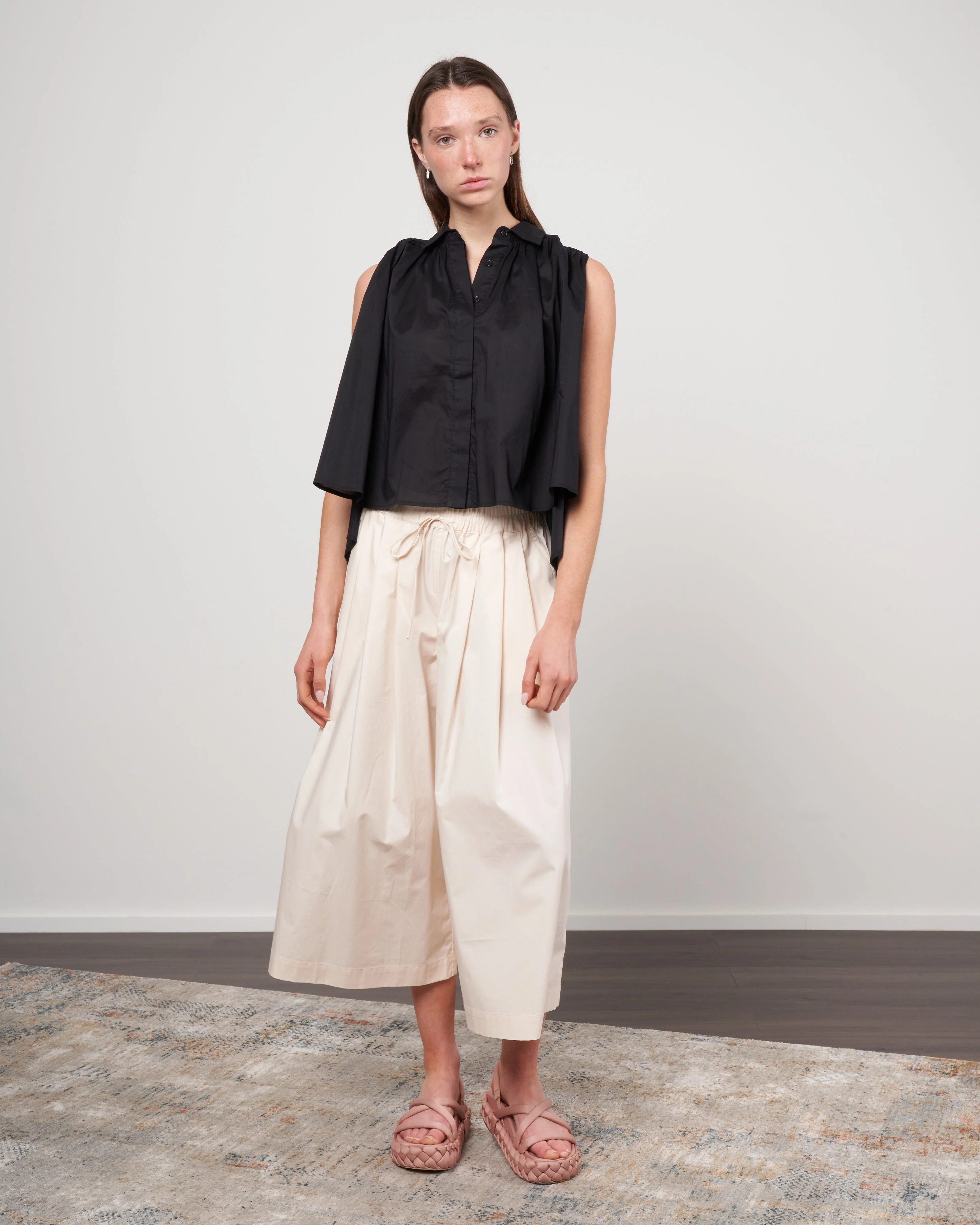 cotton voile top - 600 black - Image 2