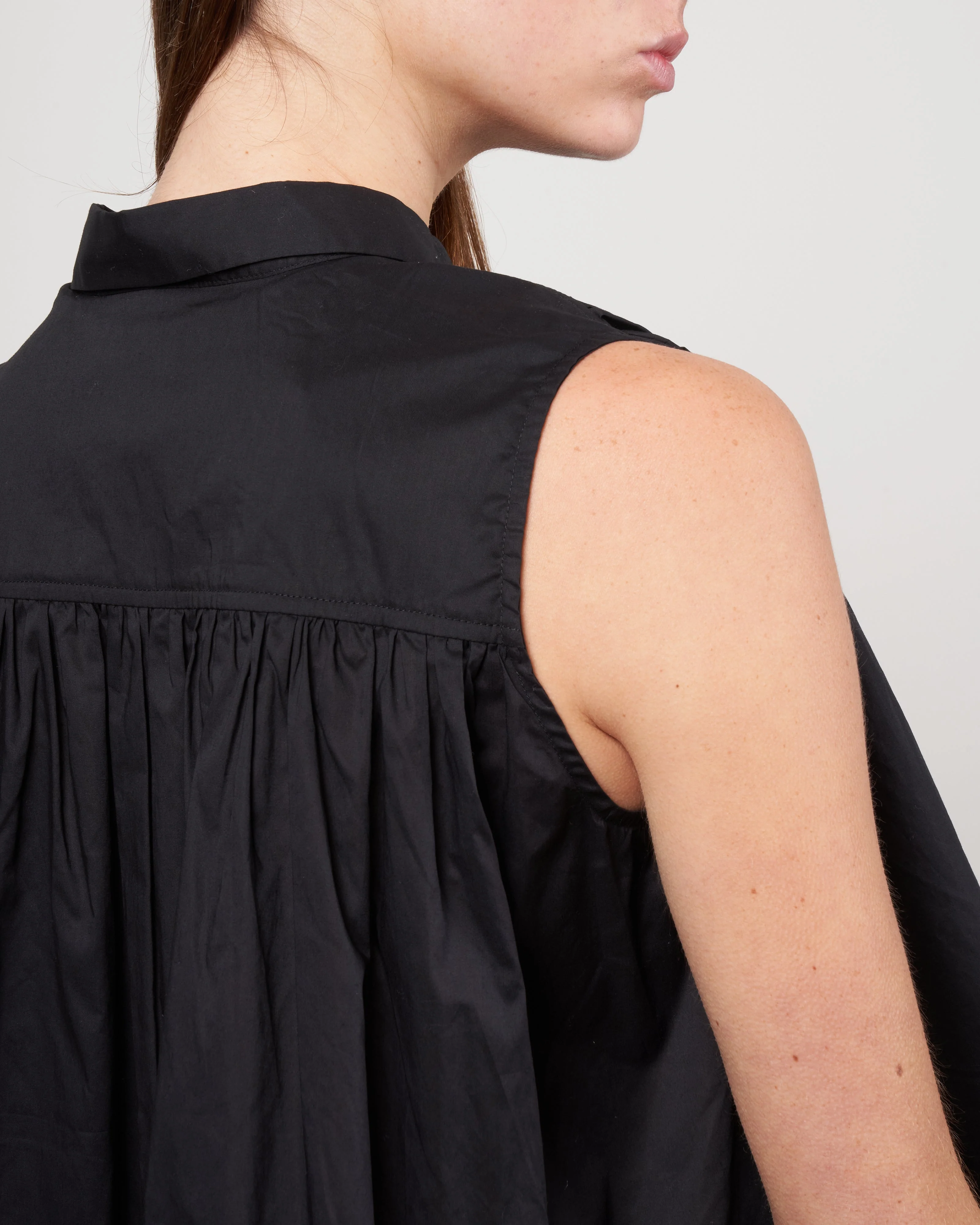 cotton voile top - 600 black - Image 5