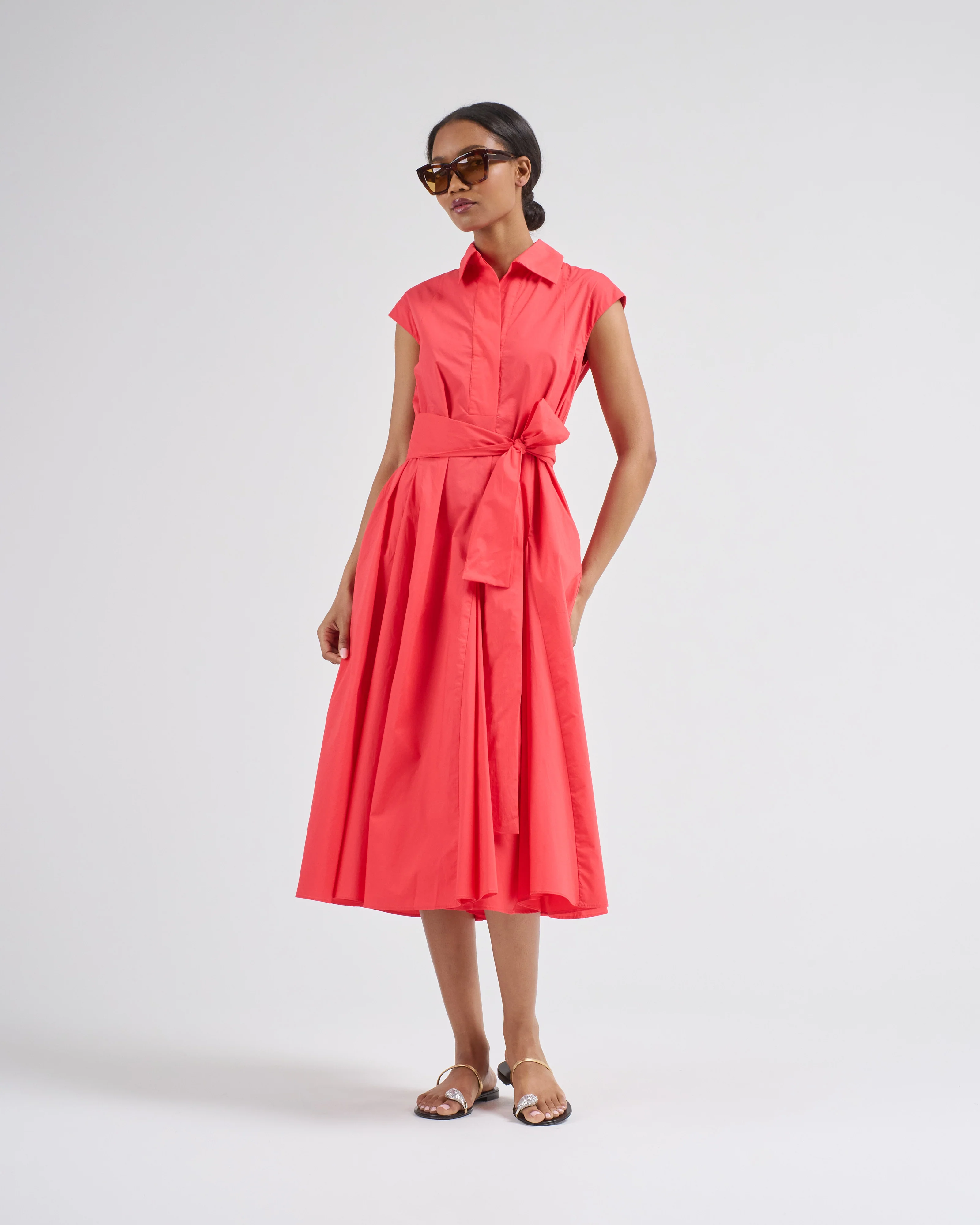 front tie shirtdress - Image 2