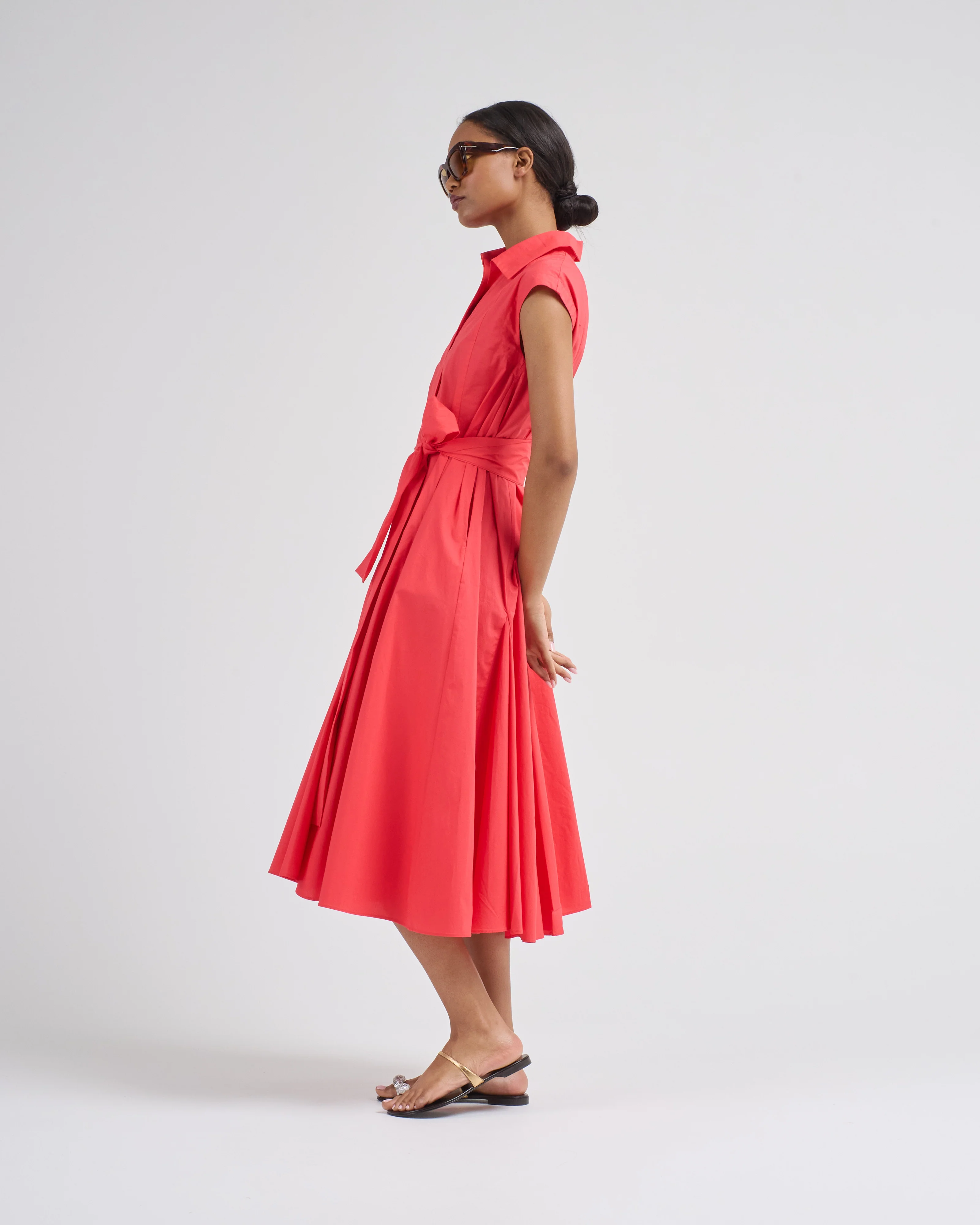 front tie shirtdress - Image 3