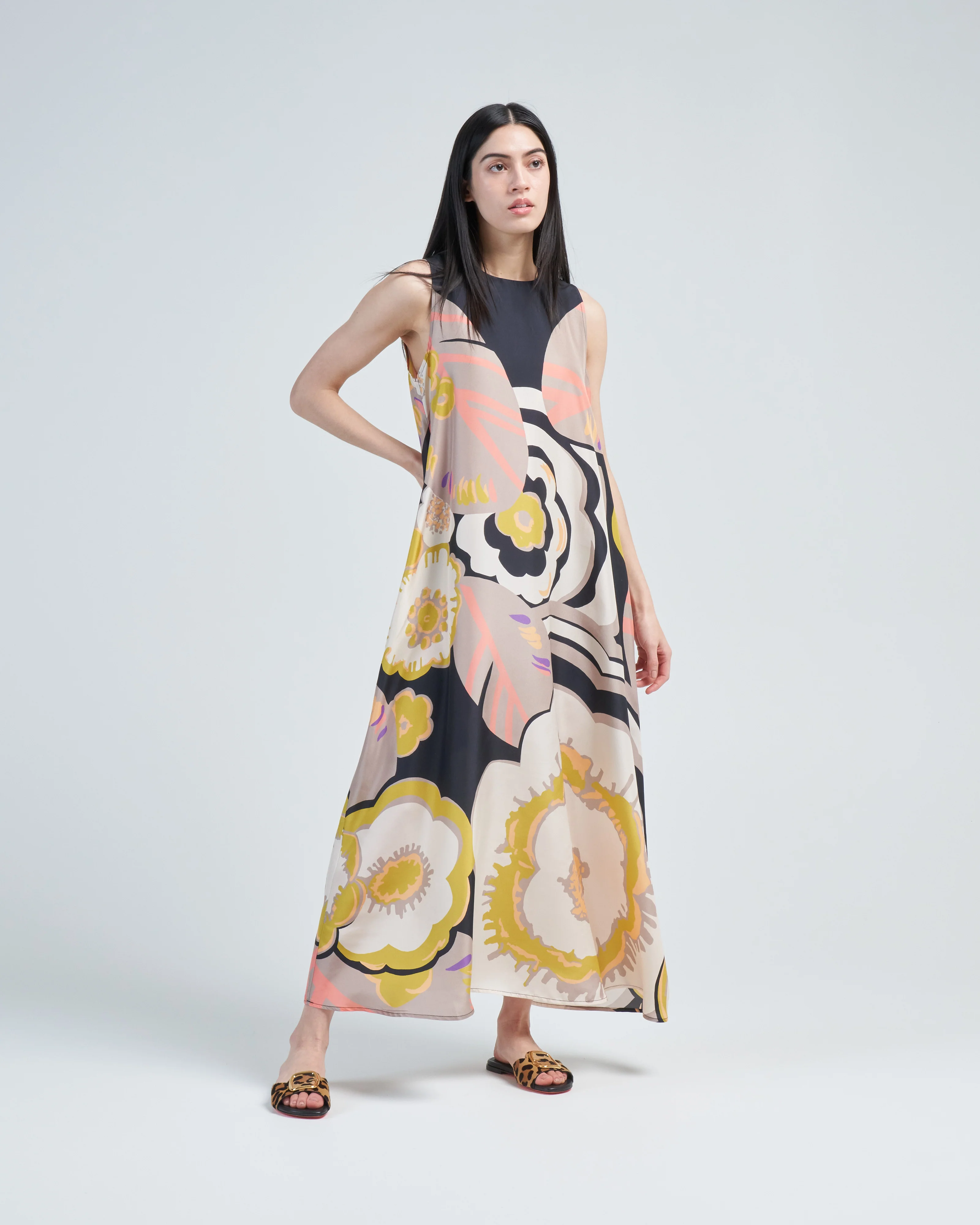 habotai silk sleeveless dress - Image 2