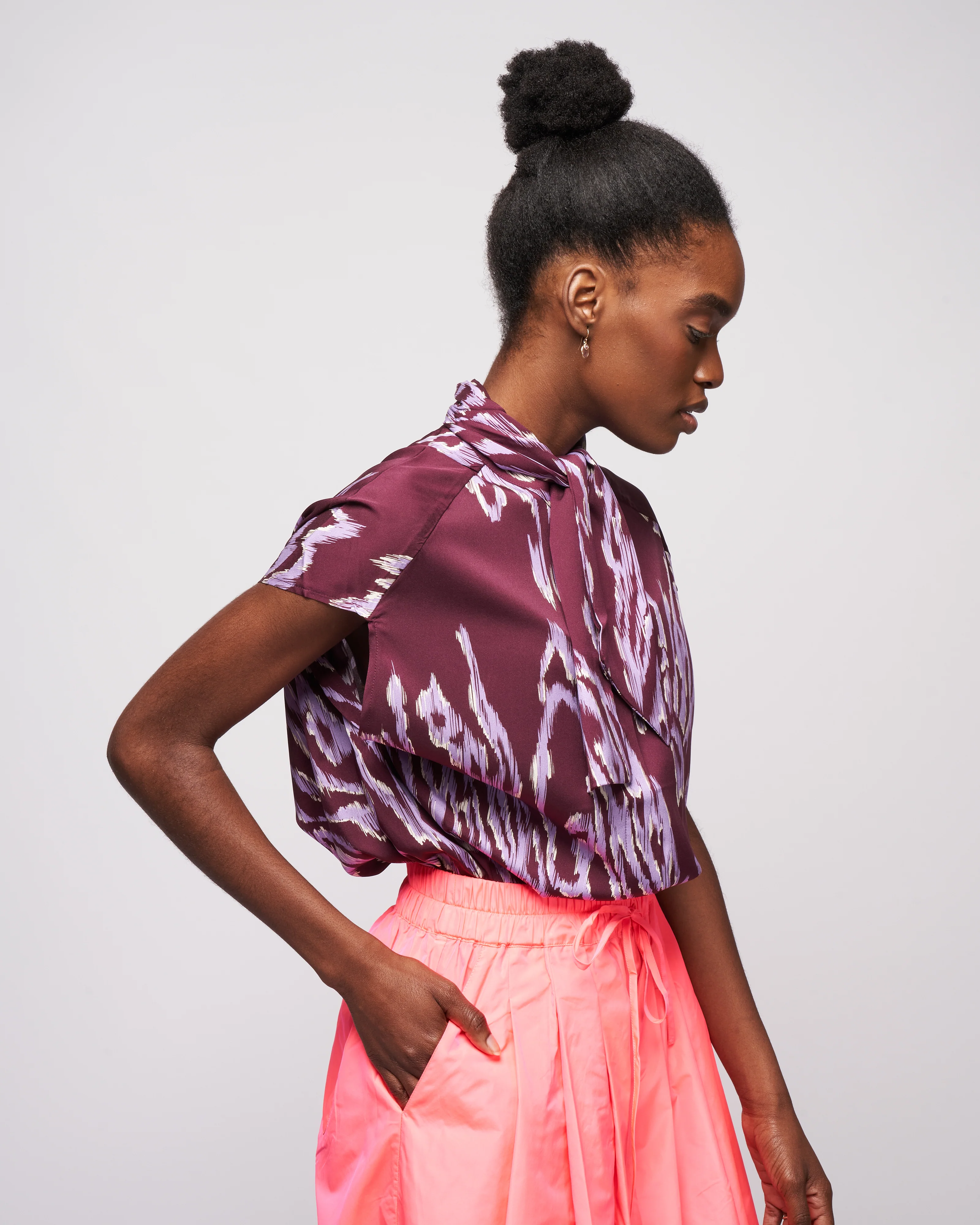 print blouse - amethyst - Image 3