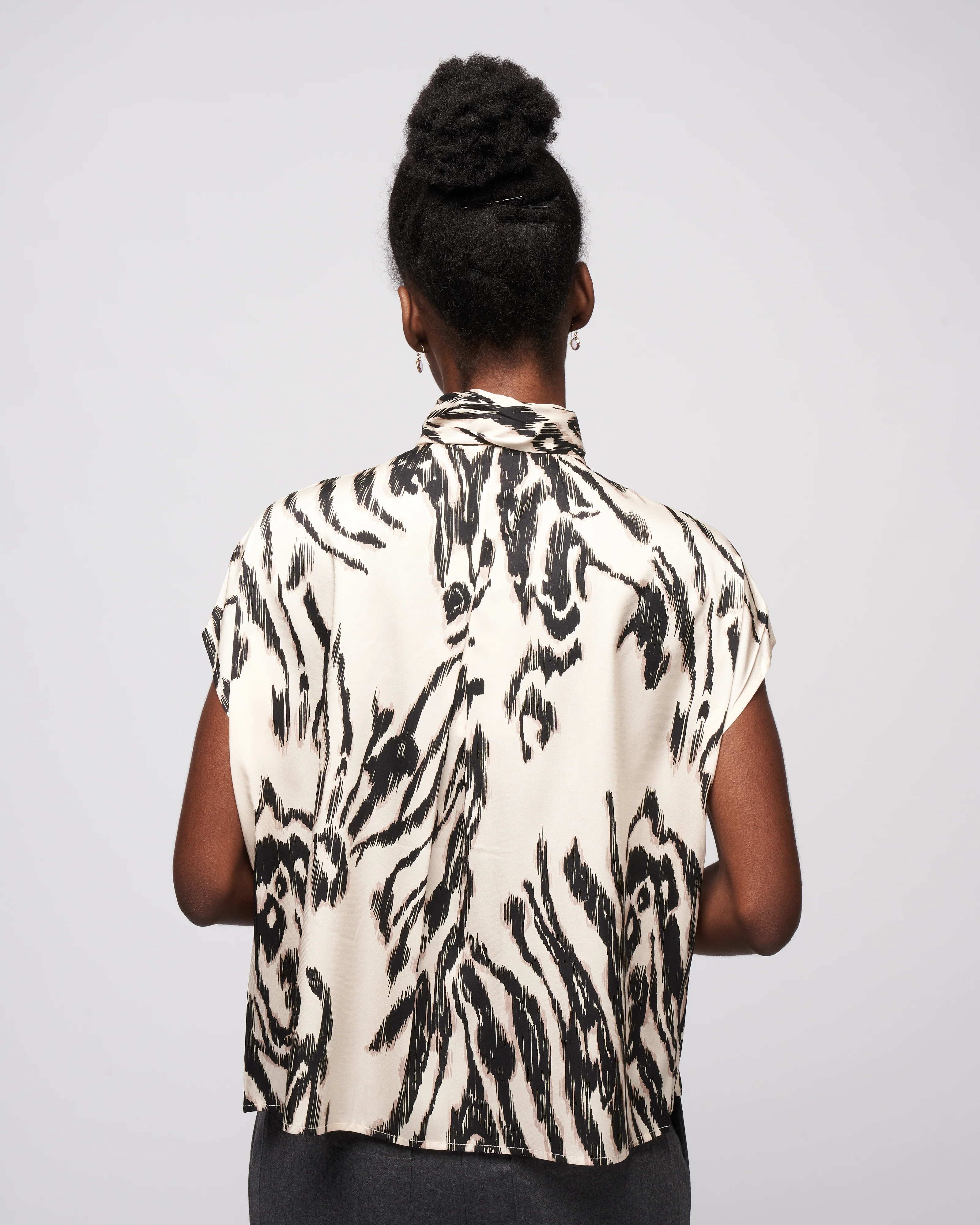 print blouse - beige - Image 4