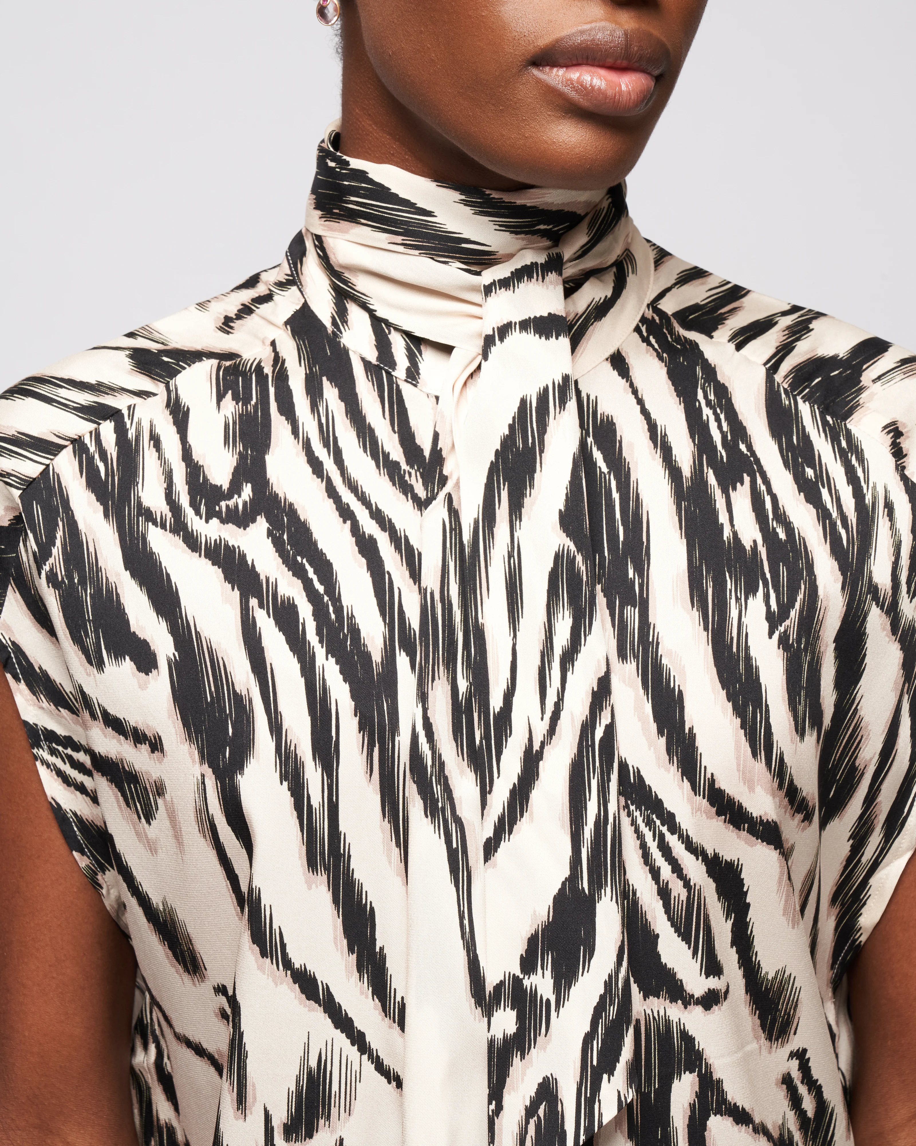 print blouse - beige - Image 5