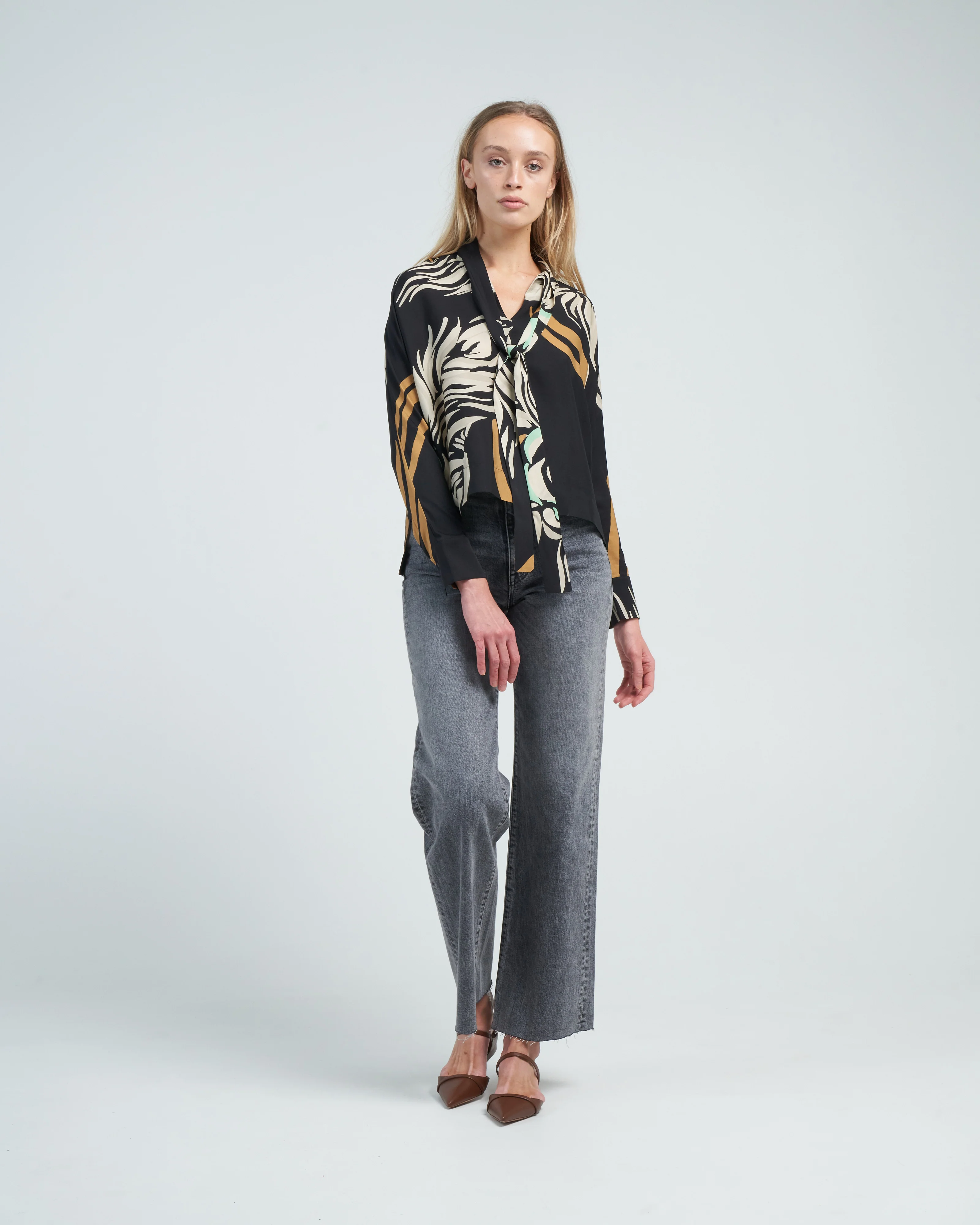 print blouse - black - Image 2