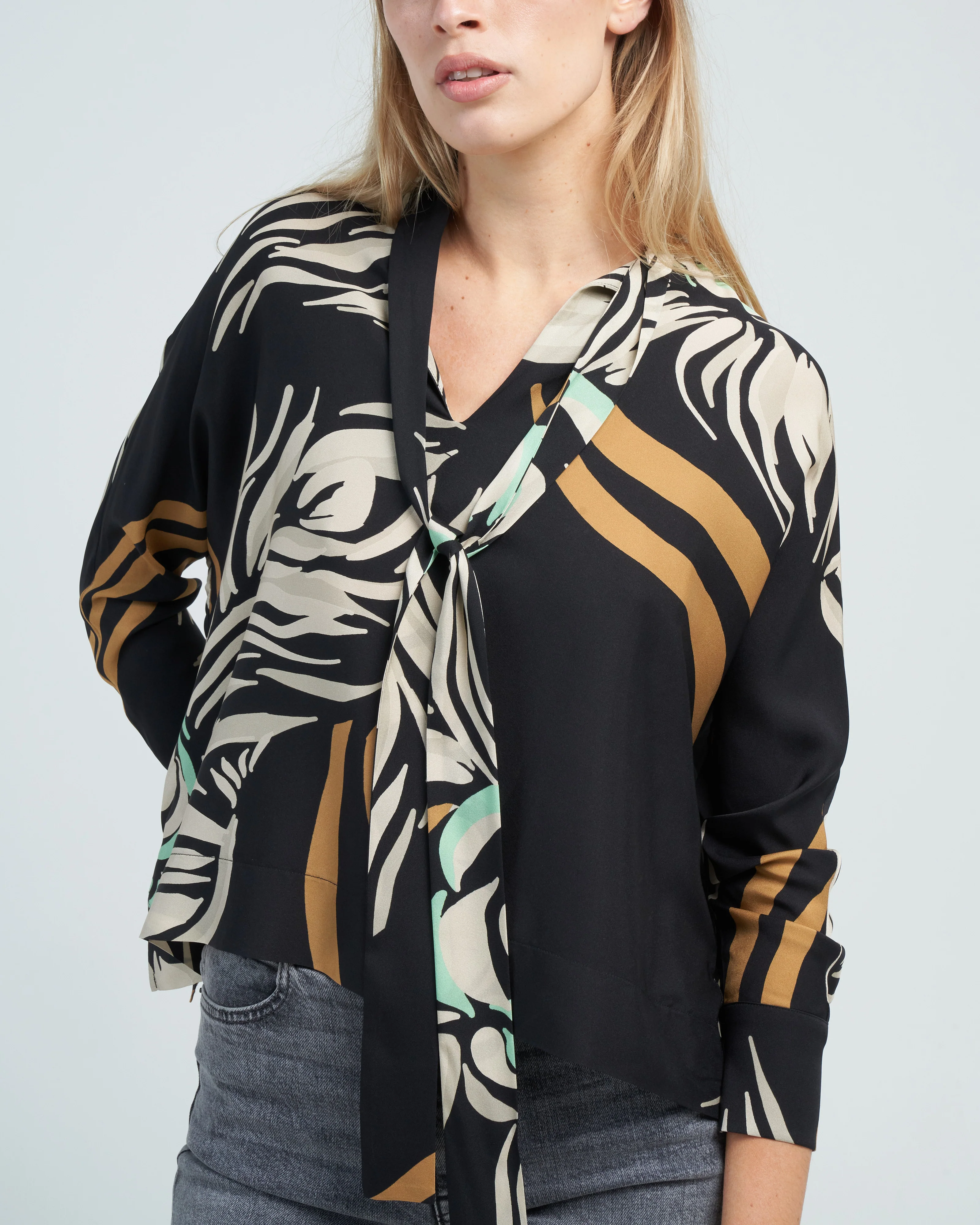 print blouse - black - Image 5