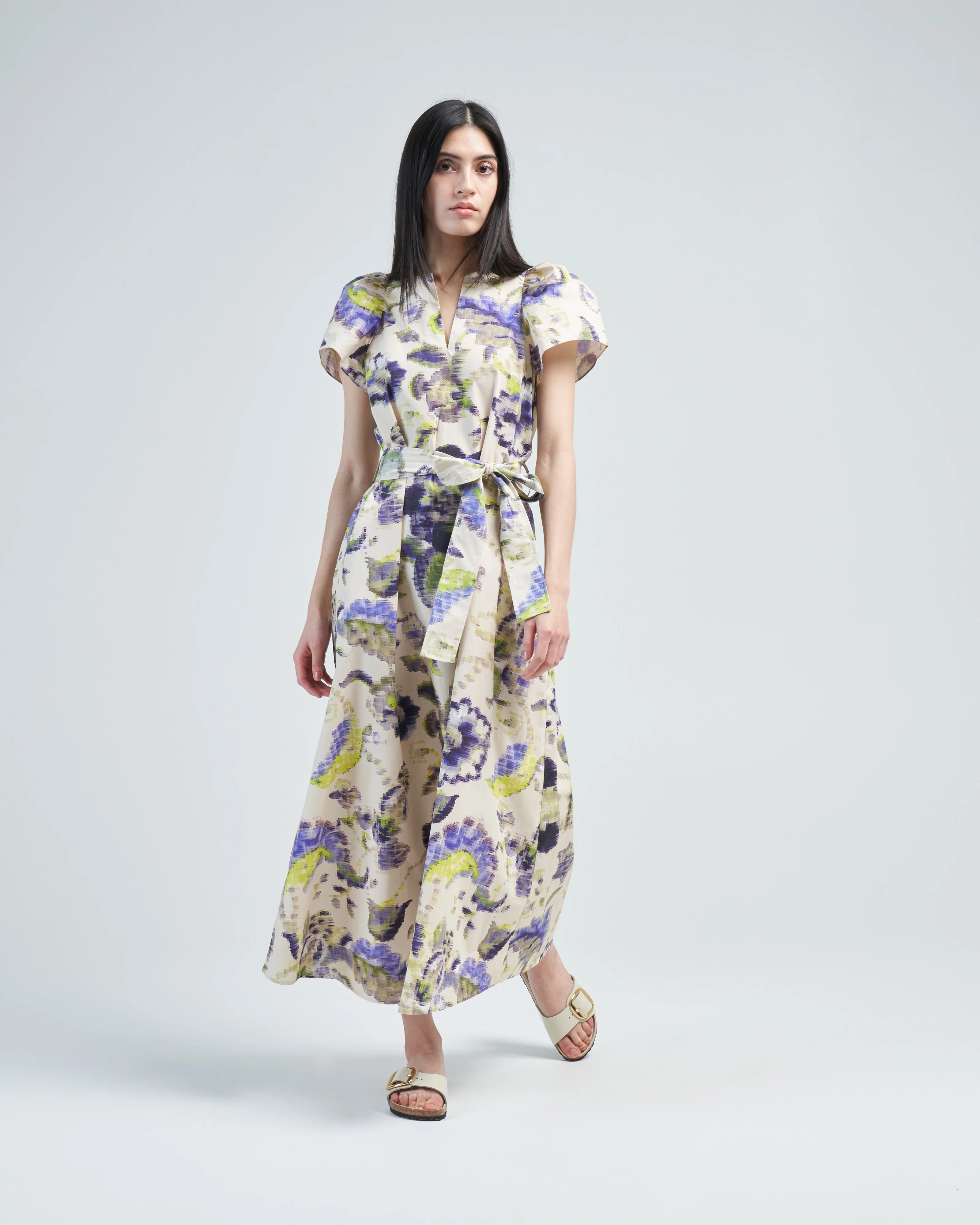 ruffle sleeve printed dress - Image 2