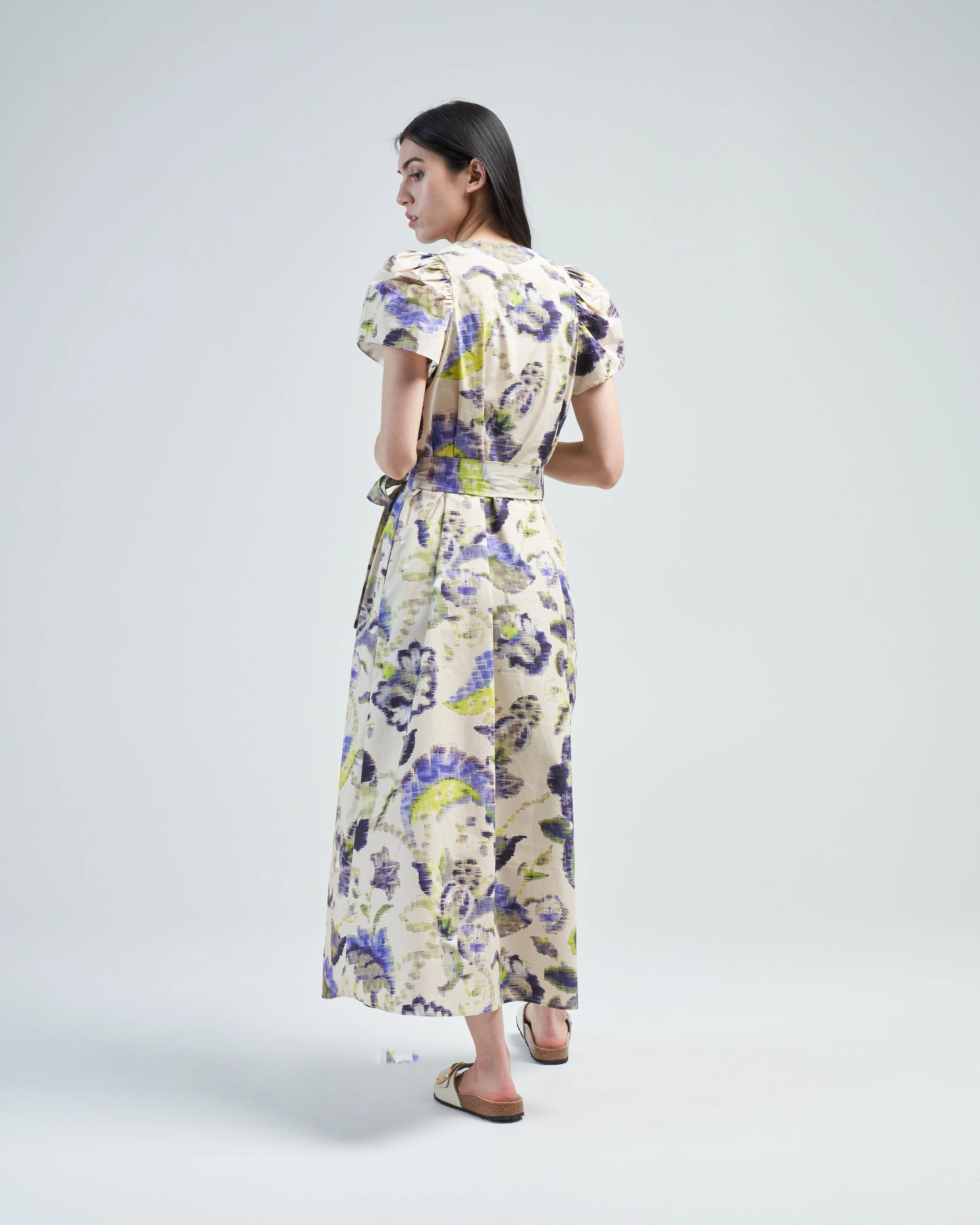ruffle sleeve printed dress - Image 4