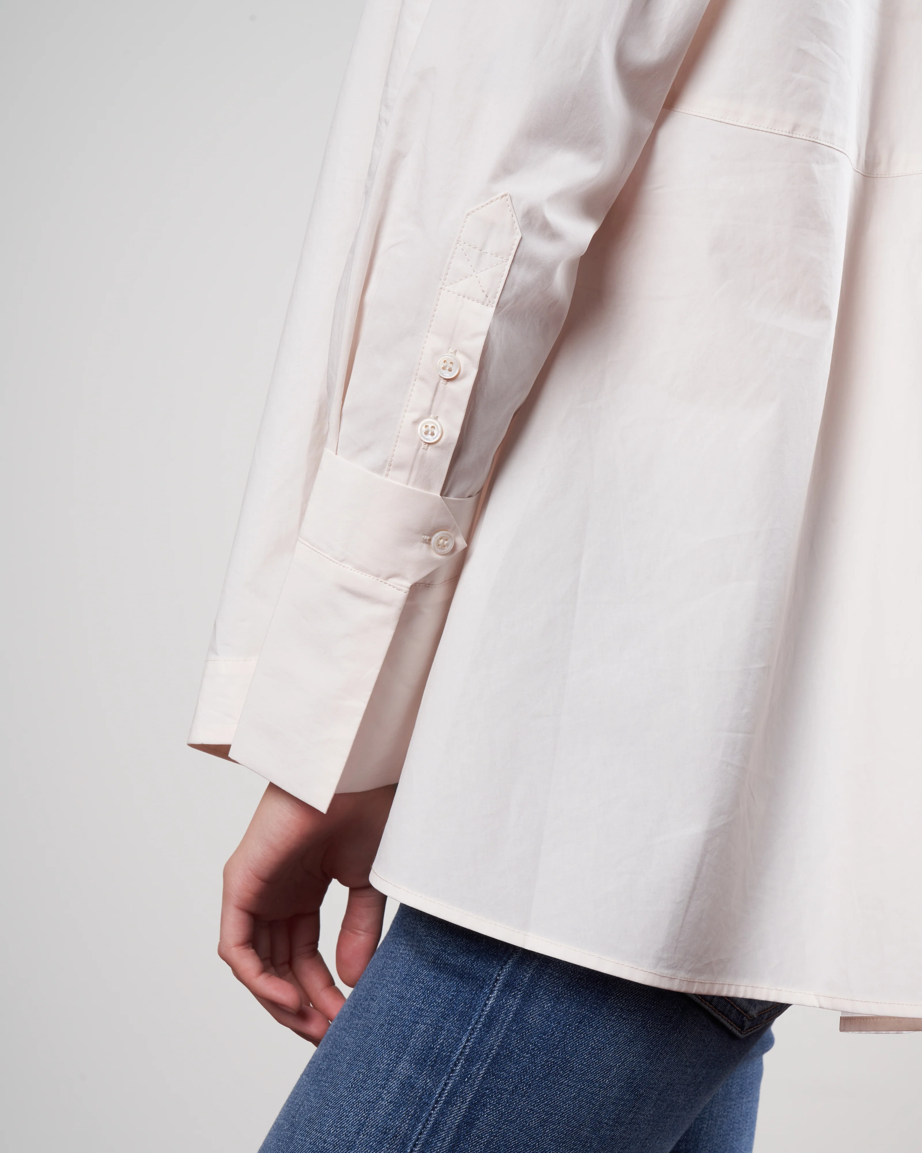 shirt with scarf - ivory - Image 6
