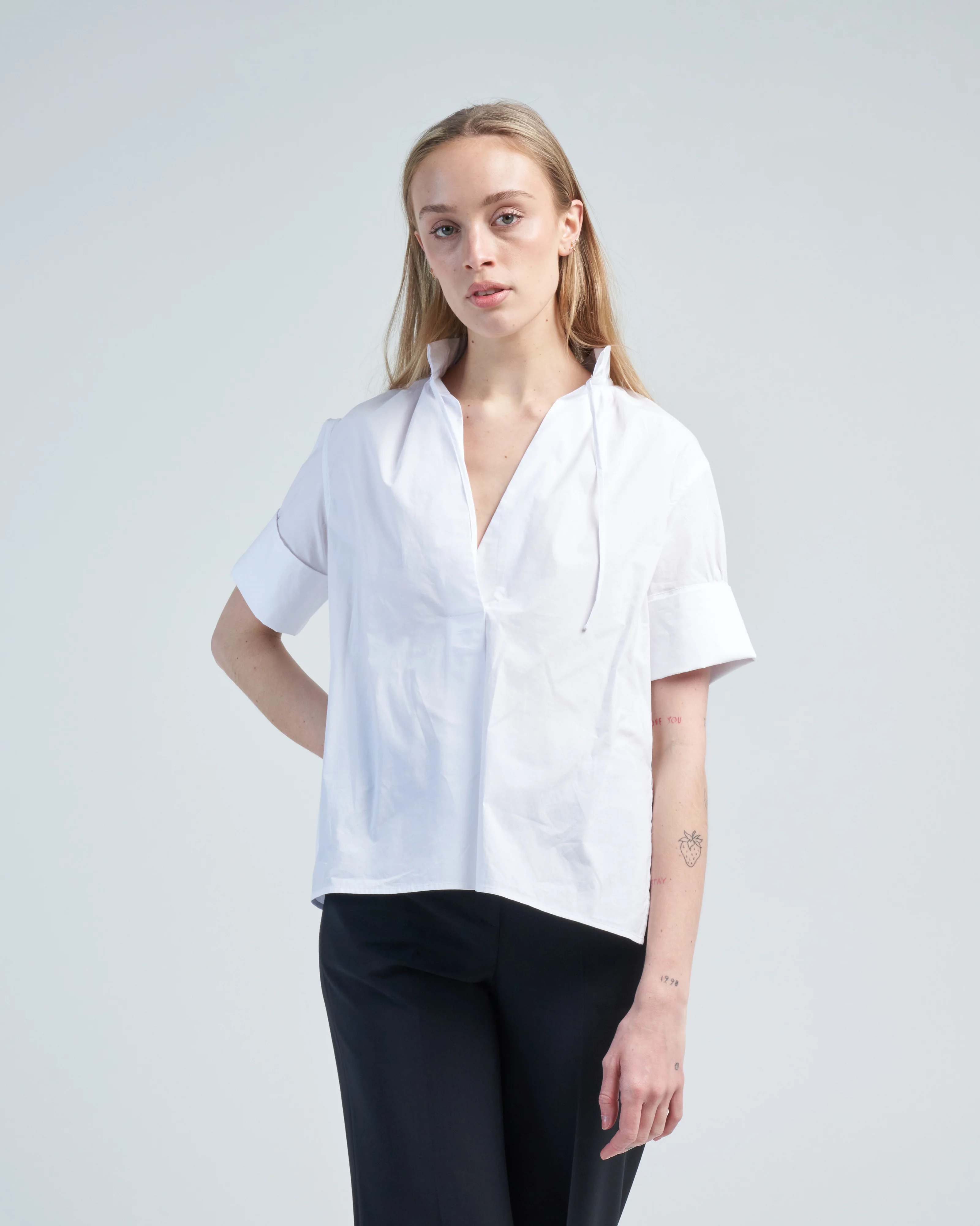 short sleeve poplin shirt - Image 3