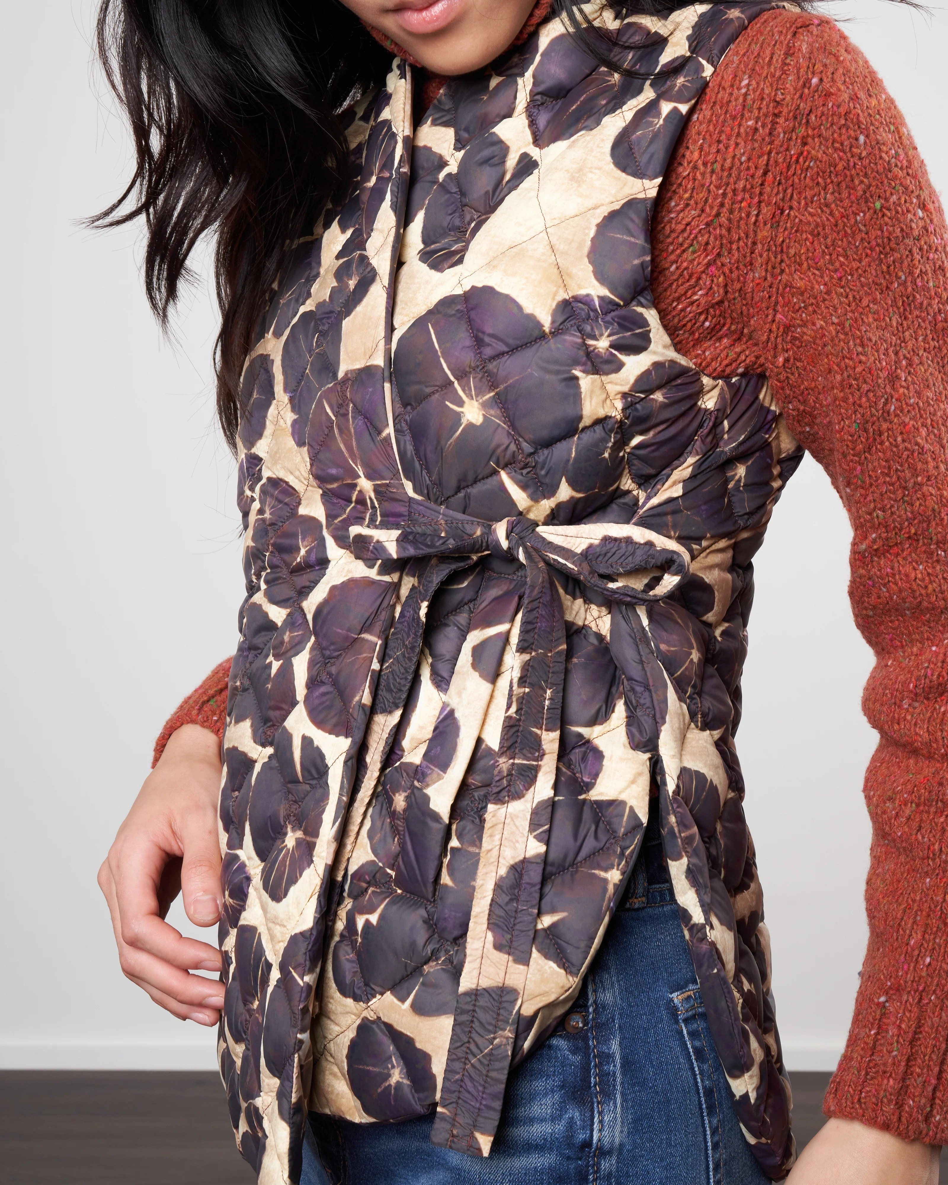 side tie vest - water lily - Image 5