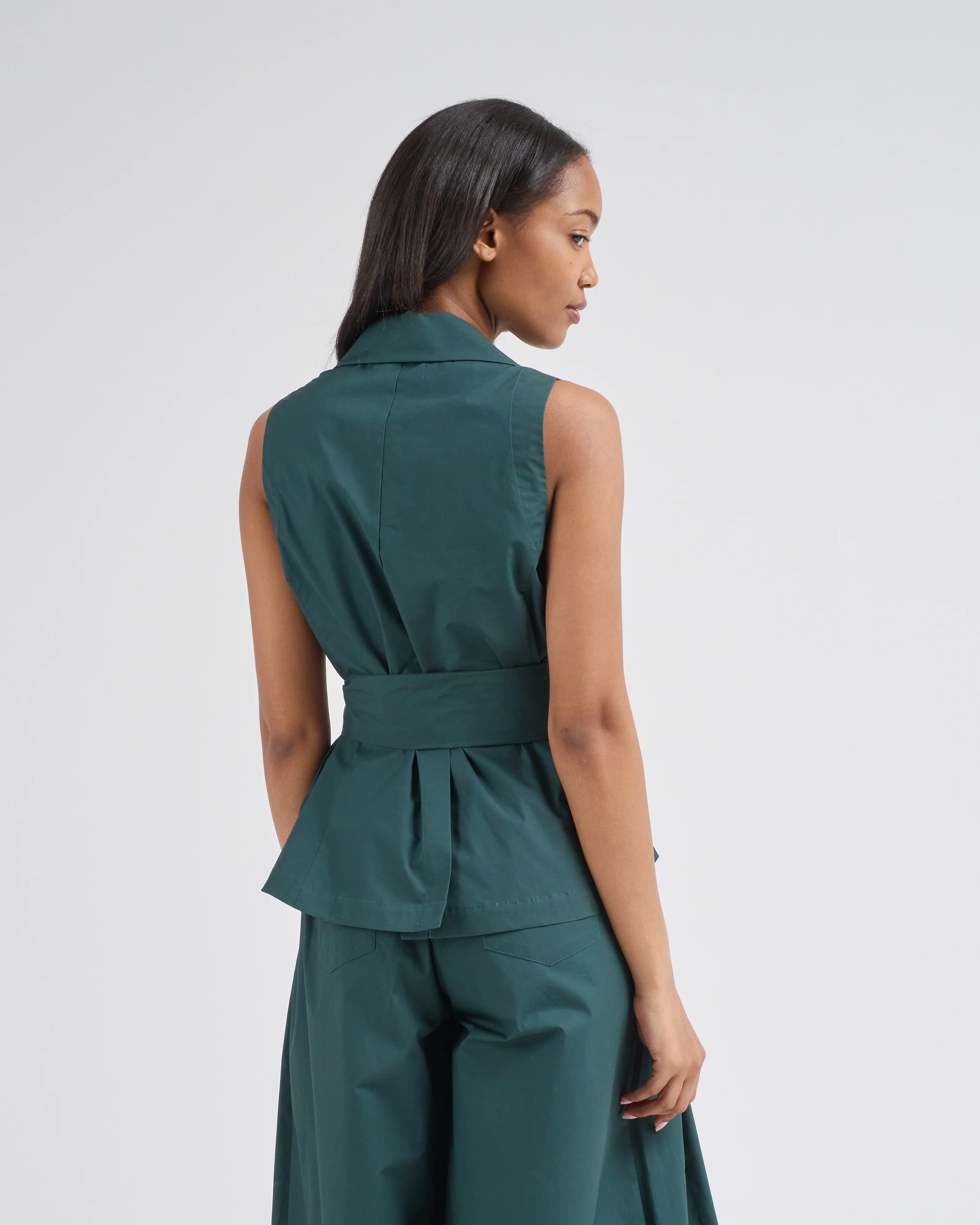 sleeveless front tie top - Image 4