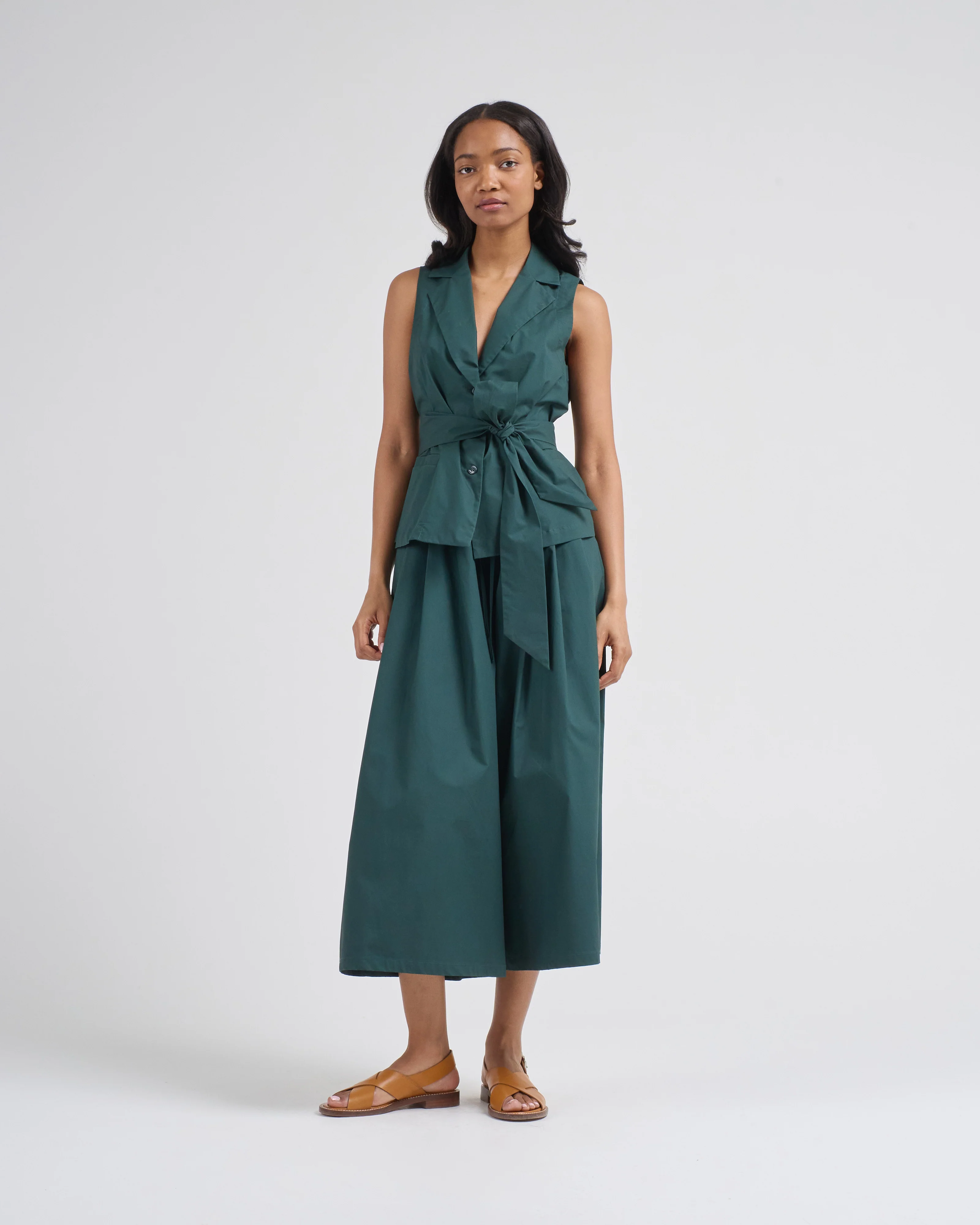 sleeveless front tie top - Image 5