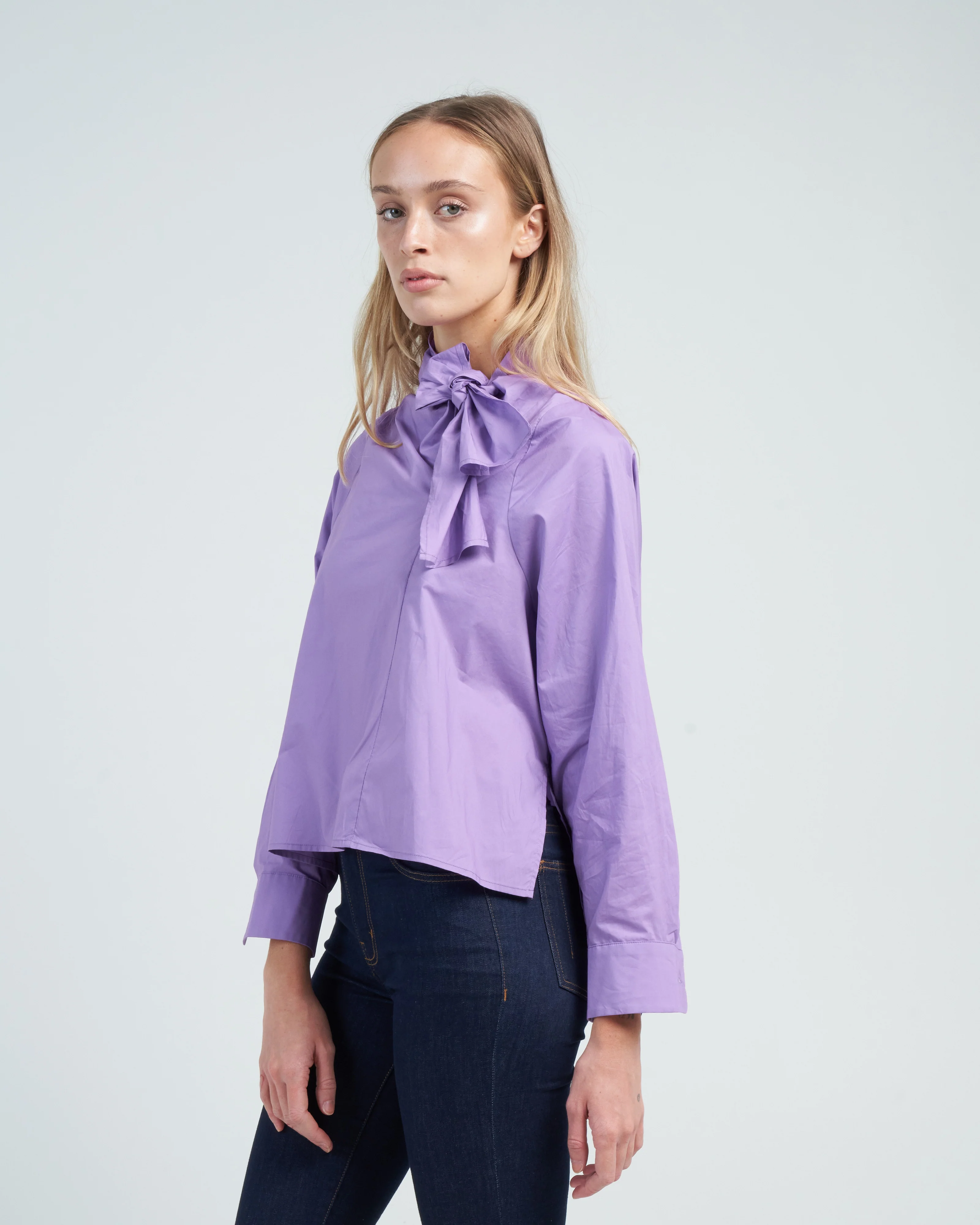 taffeta blouse - violet - Image 3