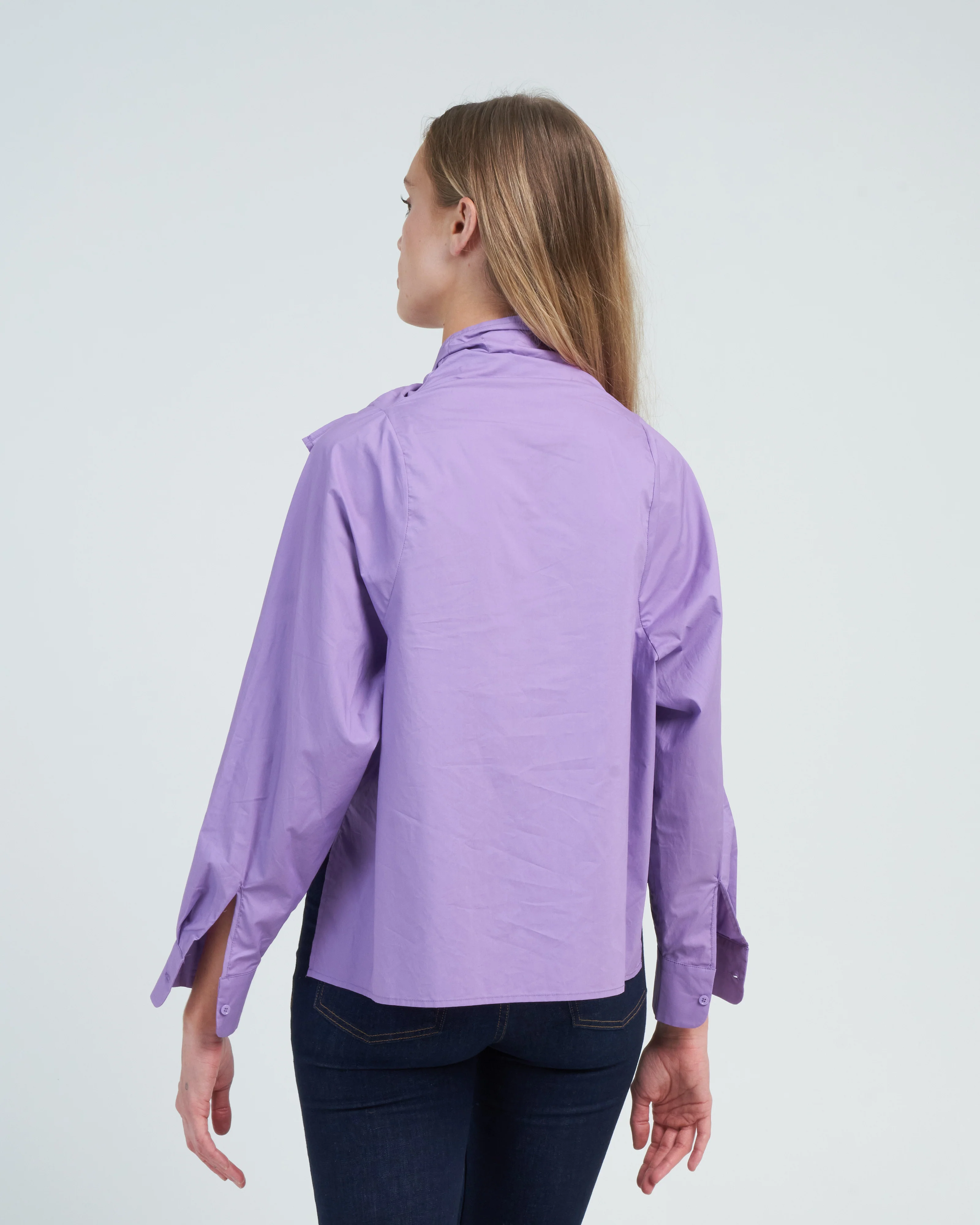 taffeta blouse - violet - Image 4