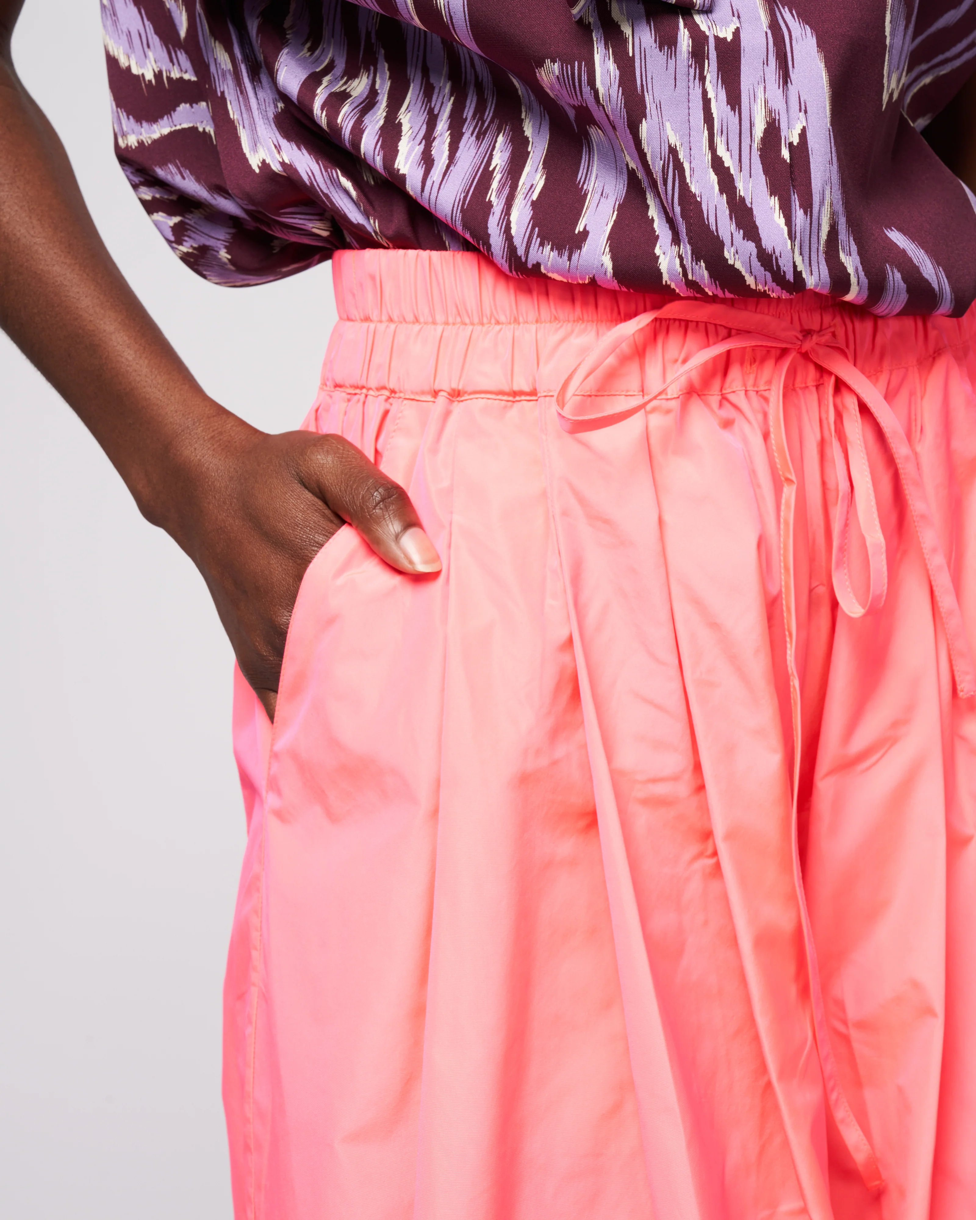 taffeta full pant - pink fluor - Image 5