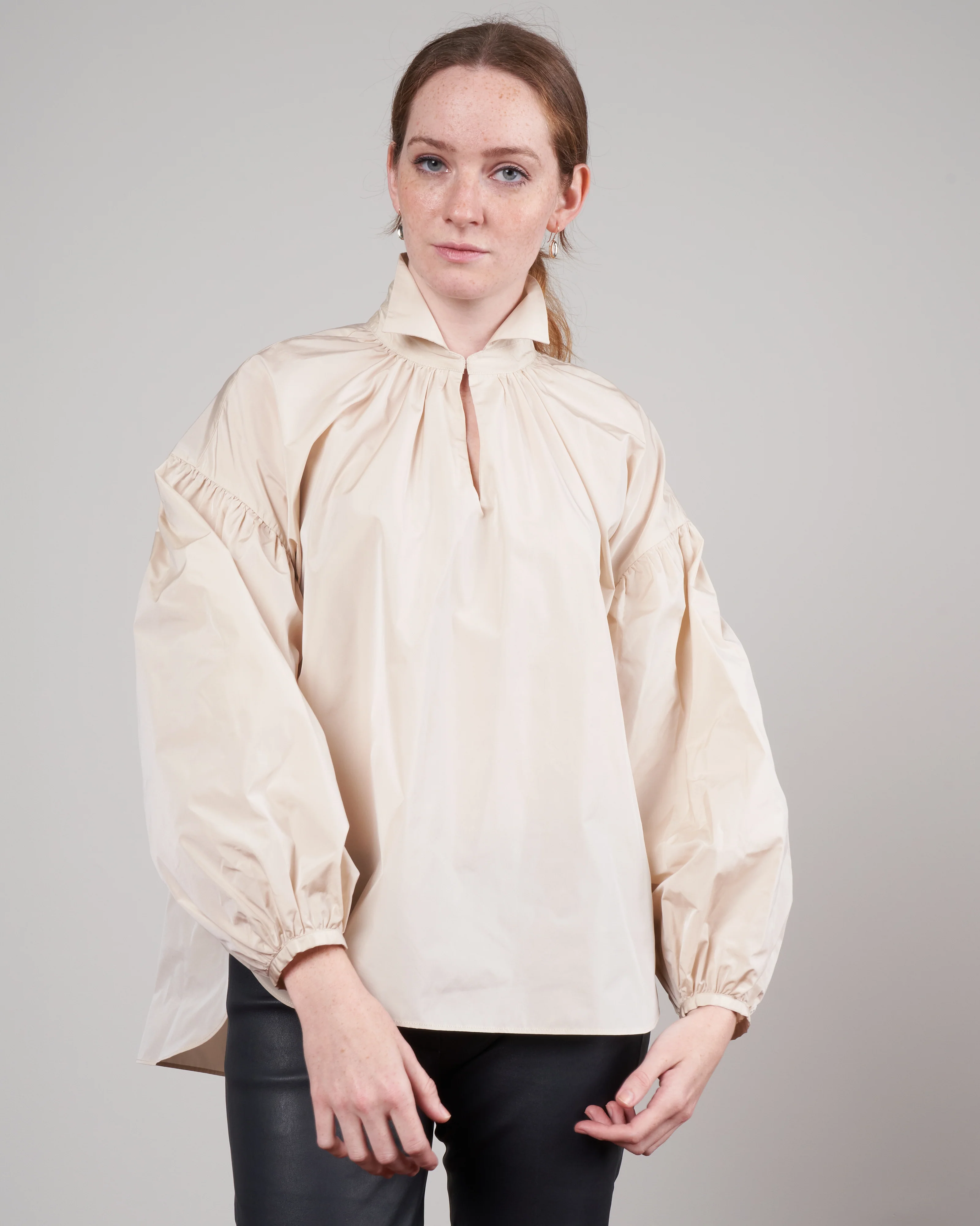 taffeta shirt - ivory - Image 3