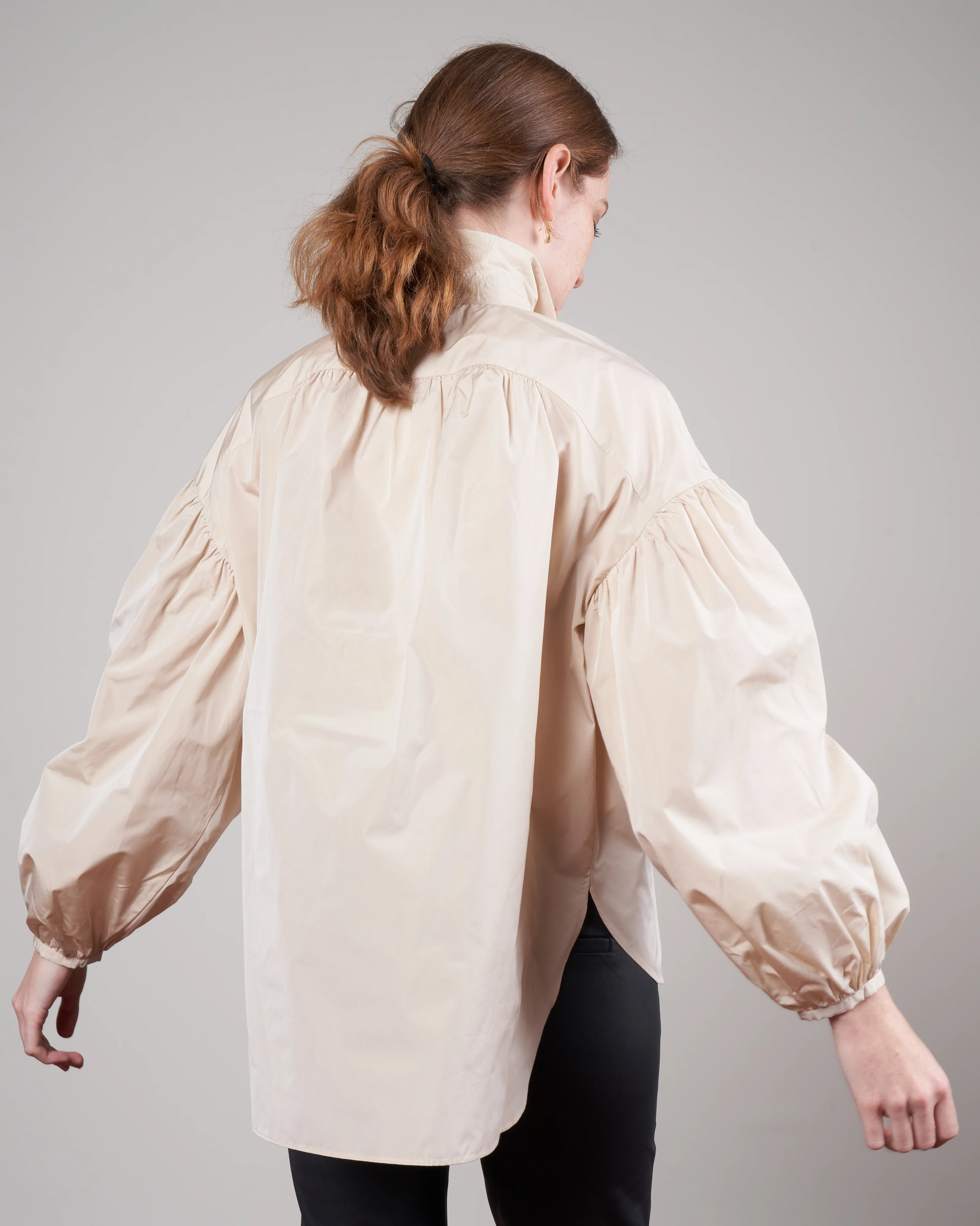 taffeta shirt - ivory - Image 4