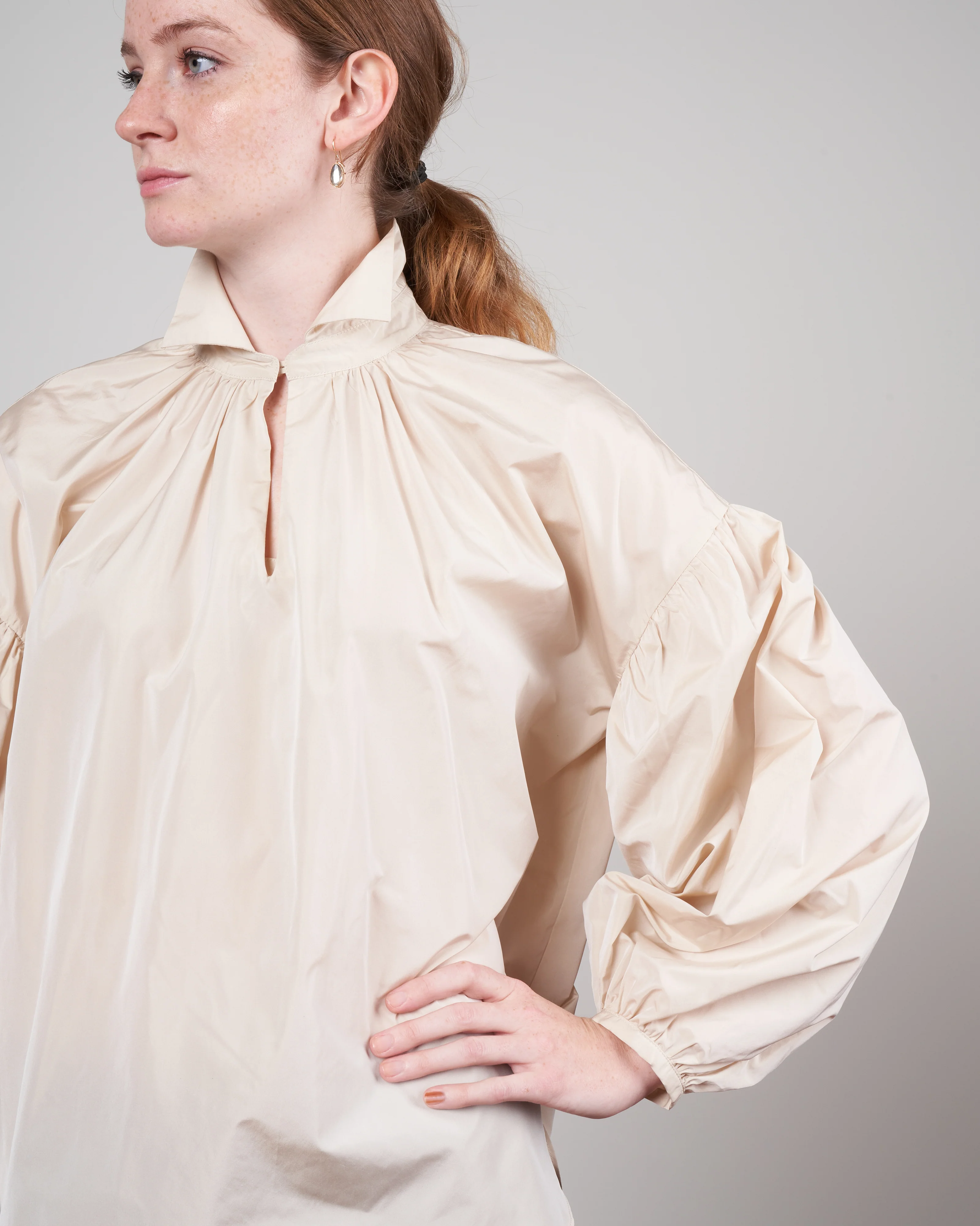 taffeta shirt - ivory - Image 5