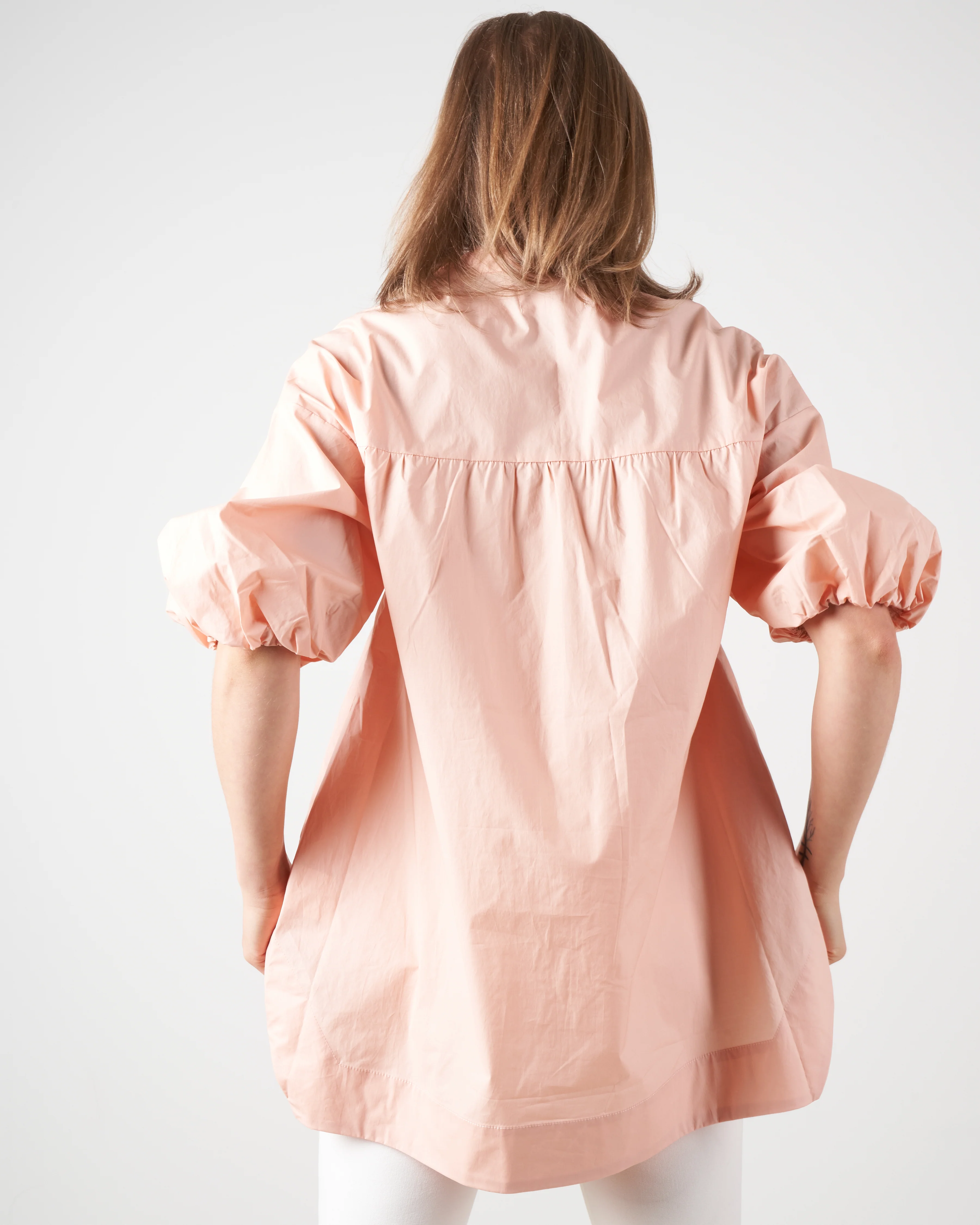 tunic w/deep vee - coral - Image 2
