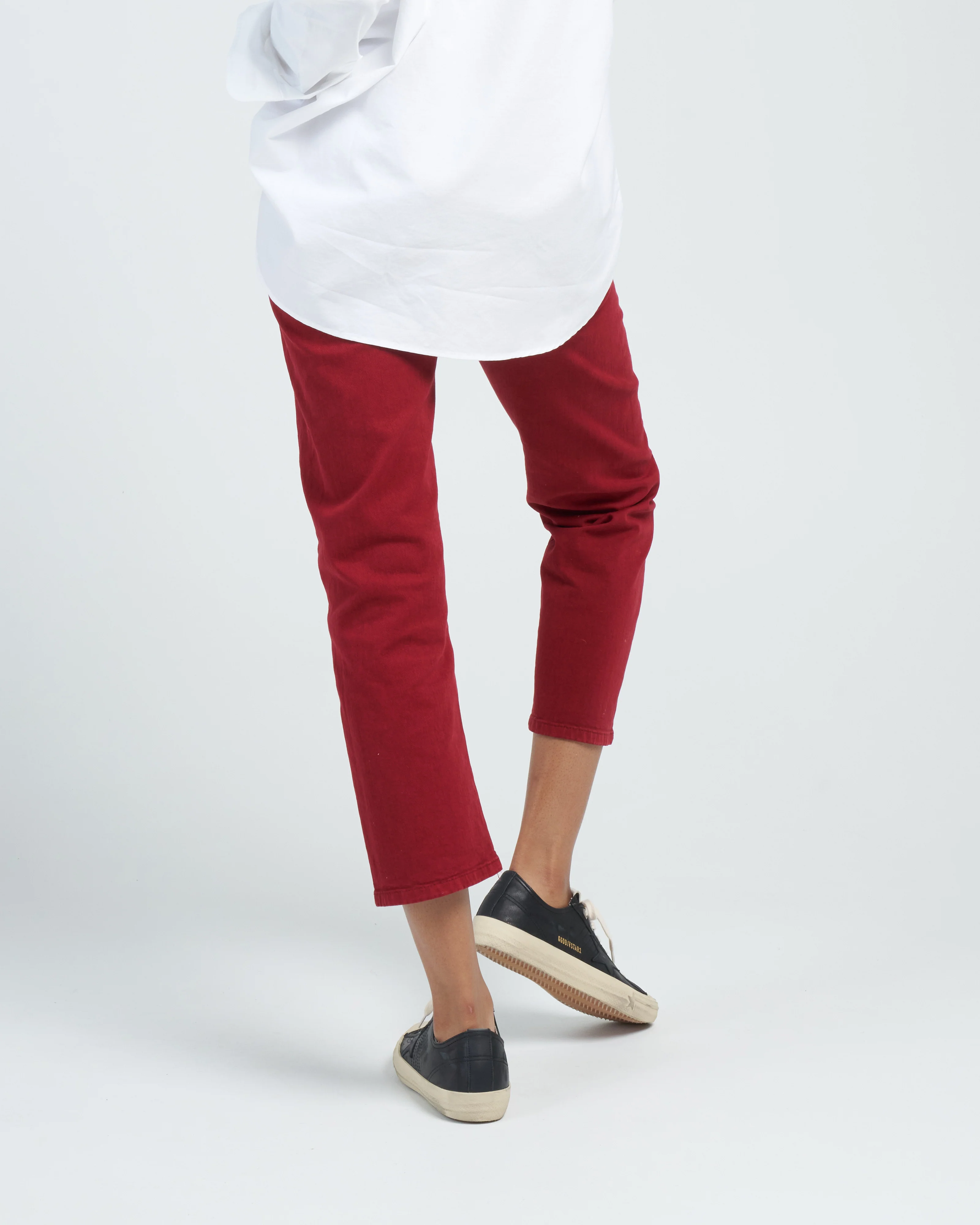 boy straight jean - vivid red stretch - Image 4