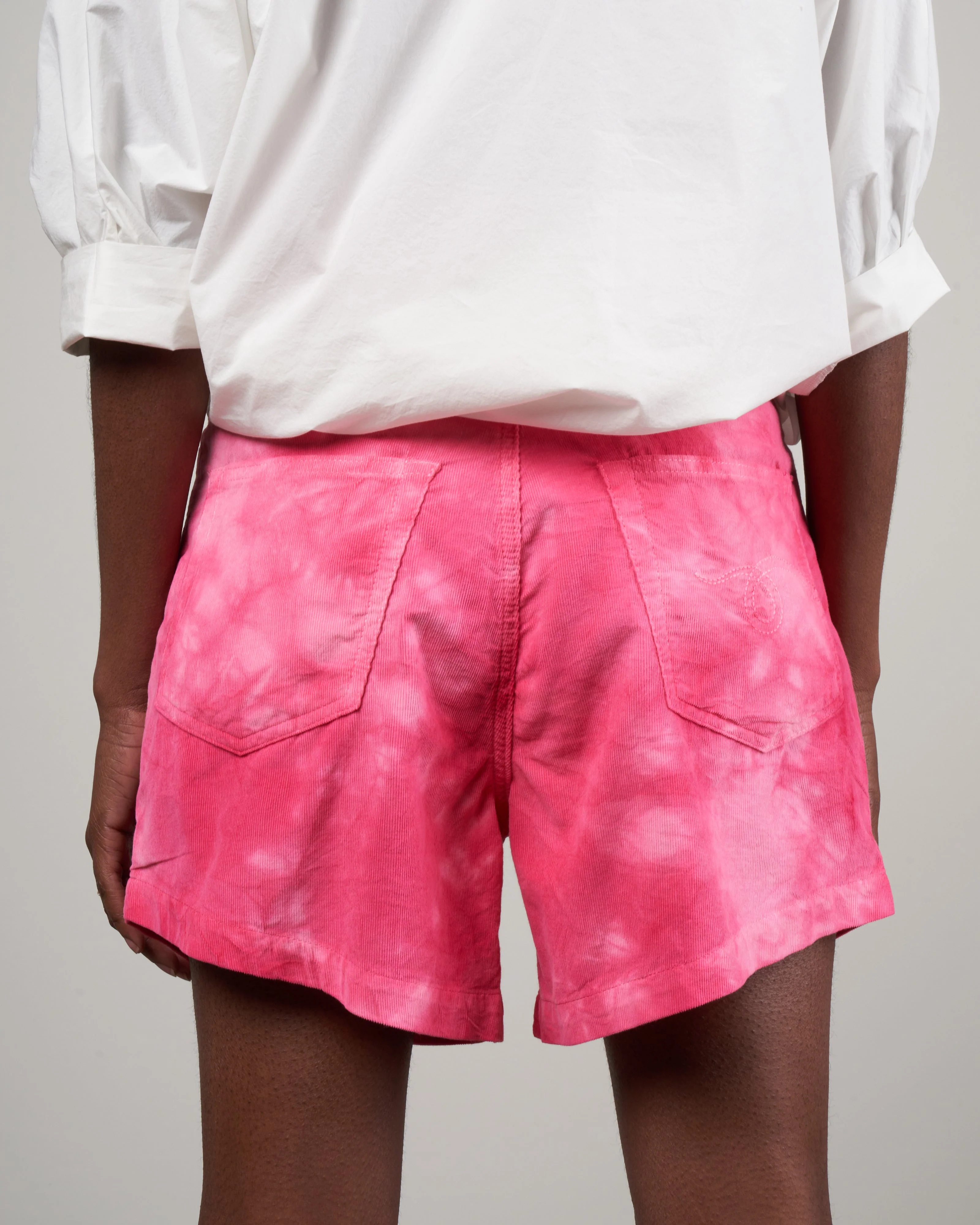 damon pleated short - fuchsia - Image 4