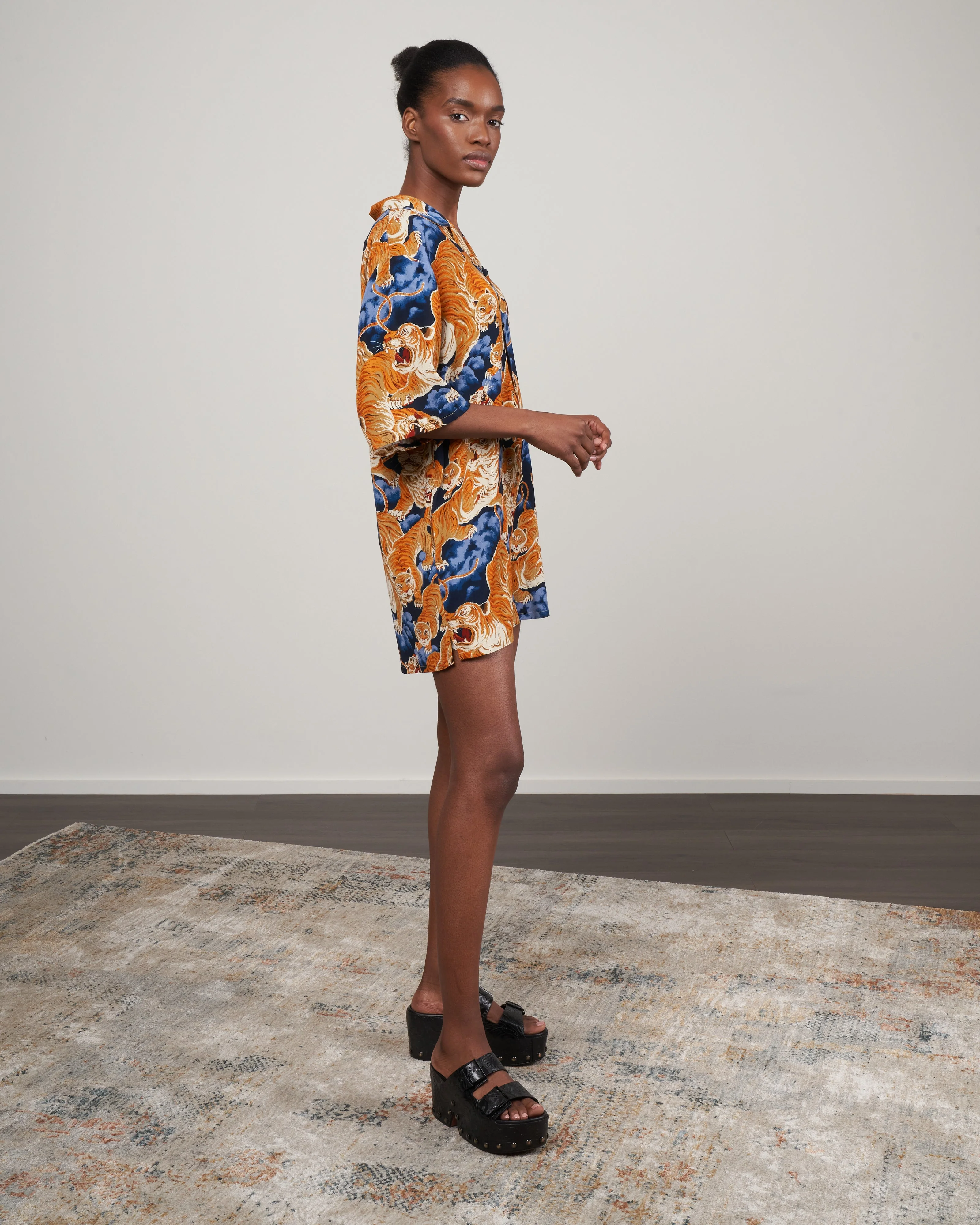 hawaiian romper - orange tiger - Image 3