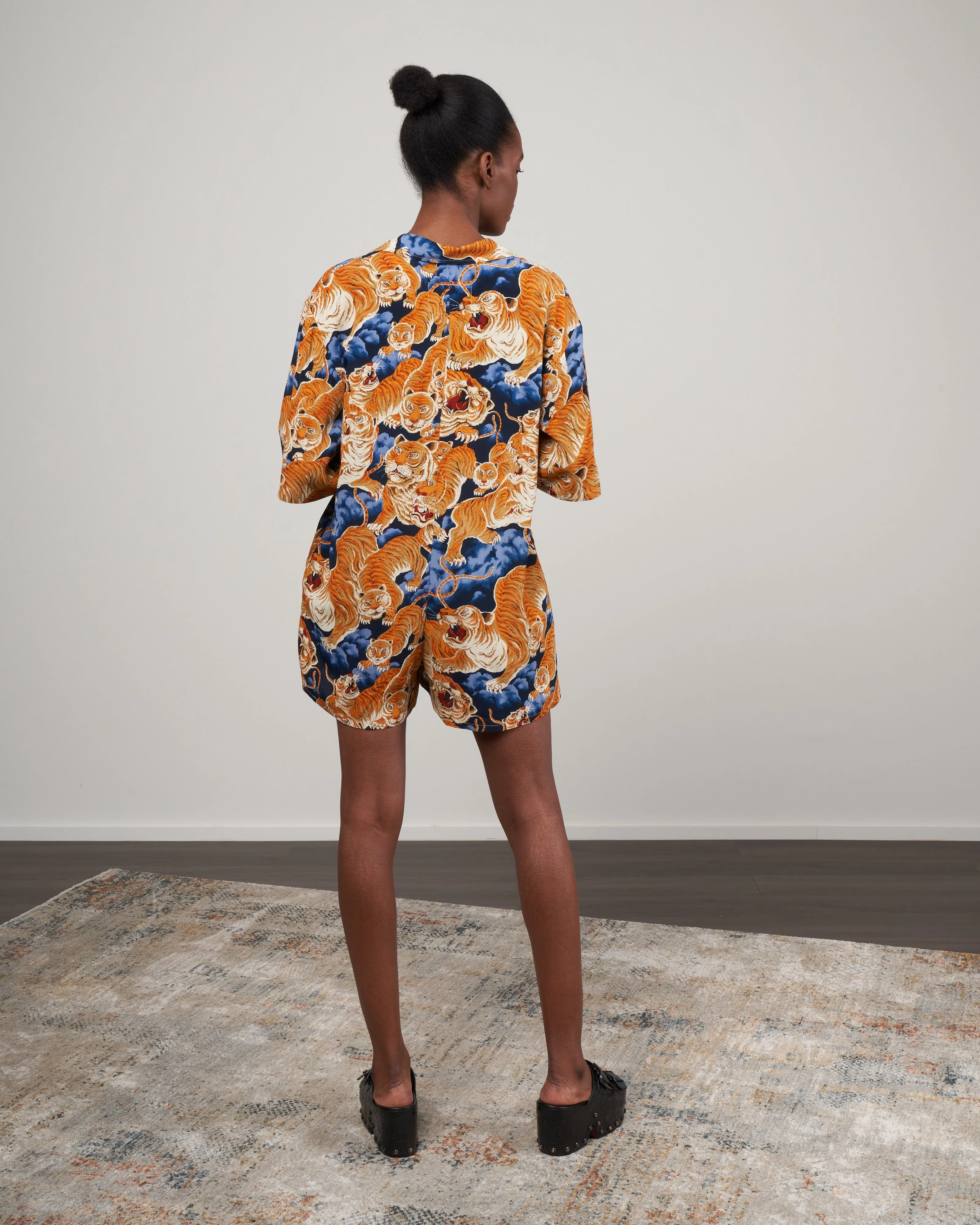 hawaiian romper - orange tiger - Image 4