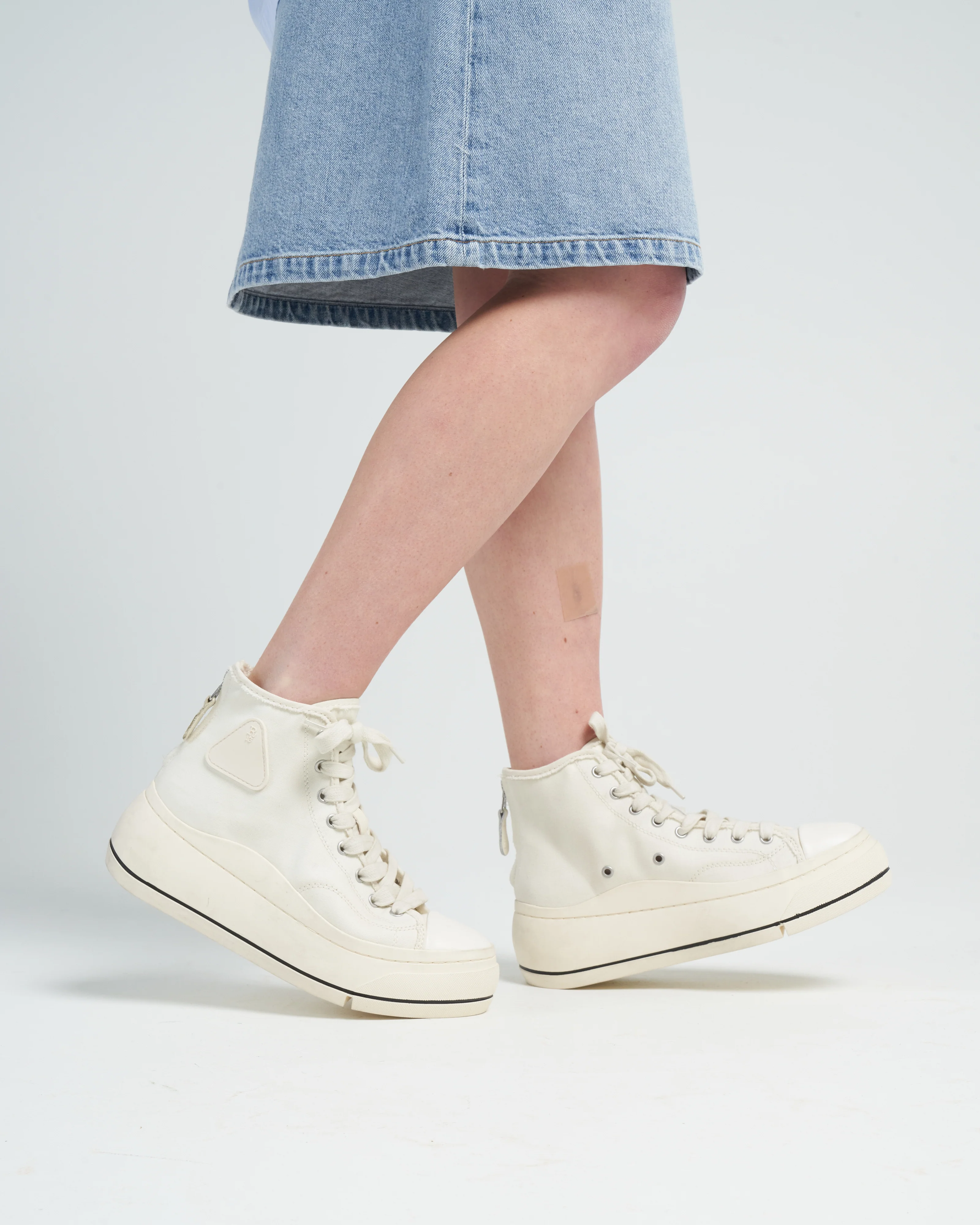 high top sneaker - ecru - Image 2