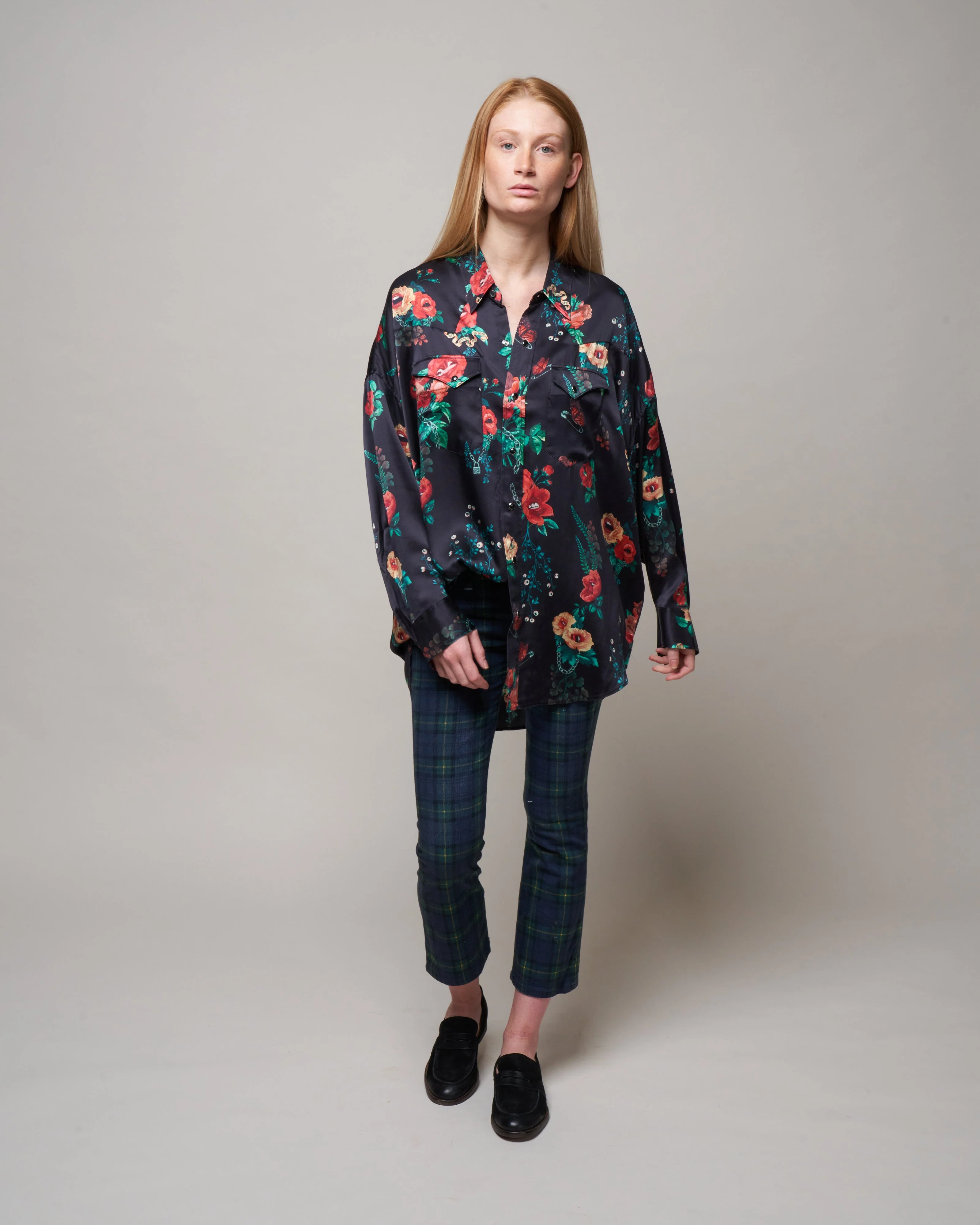 kick fit jean - printed tartan - Image 2
