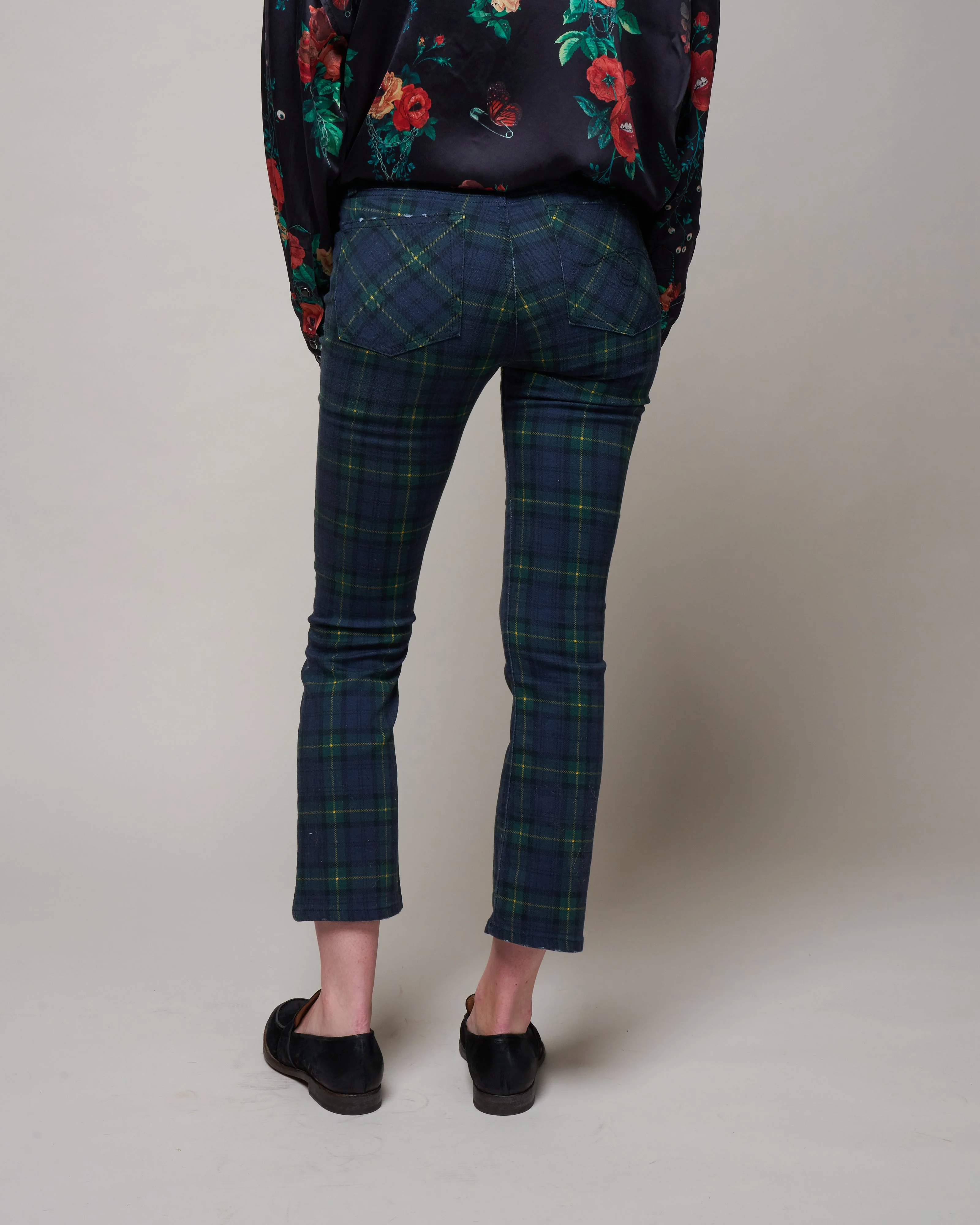 kick fit jean - printed tartan - Image 4
