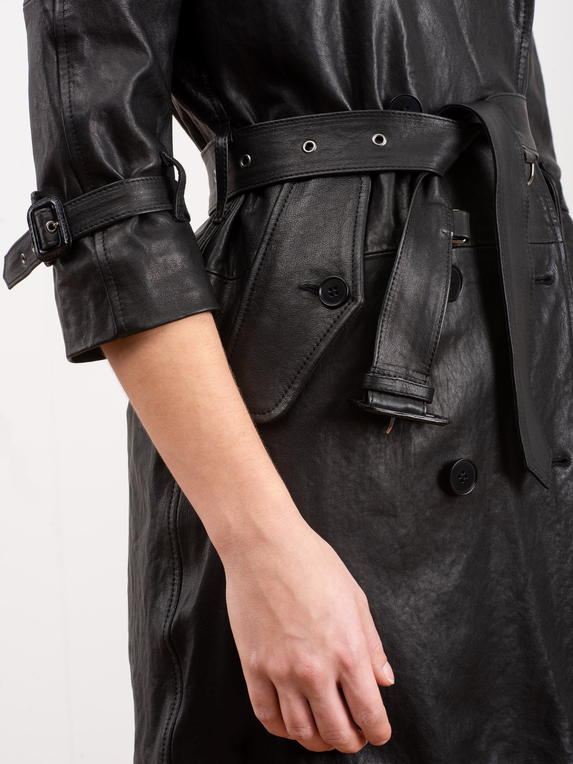 leather trench - Image 5