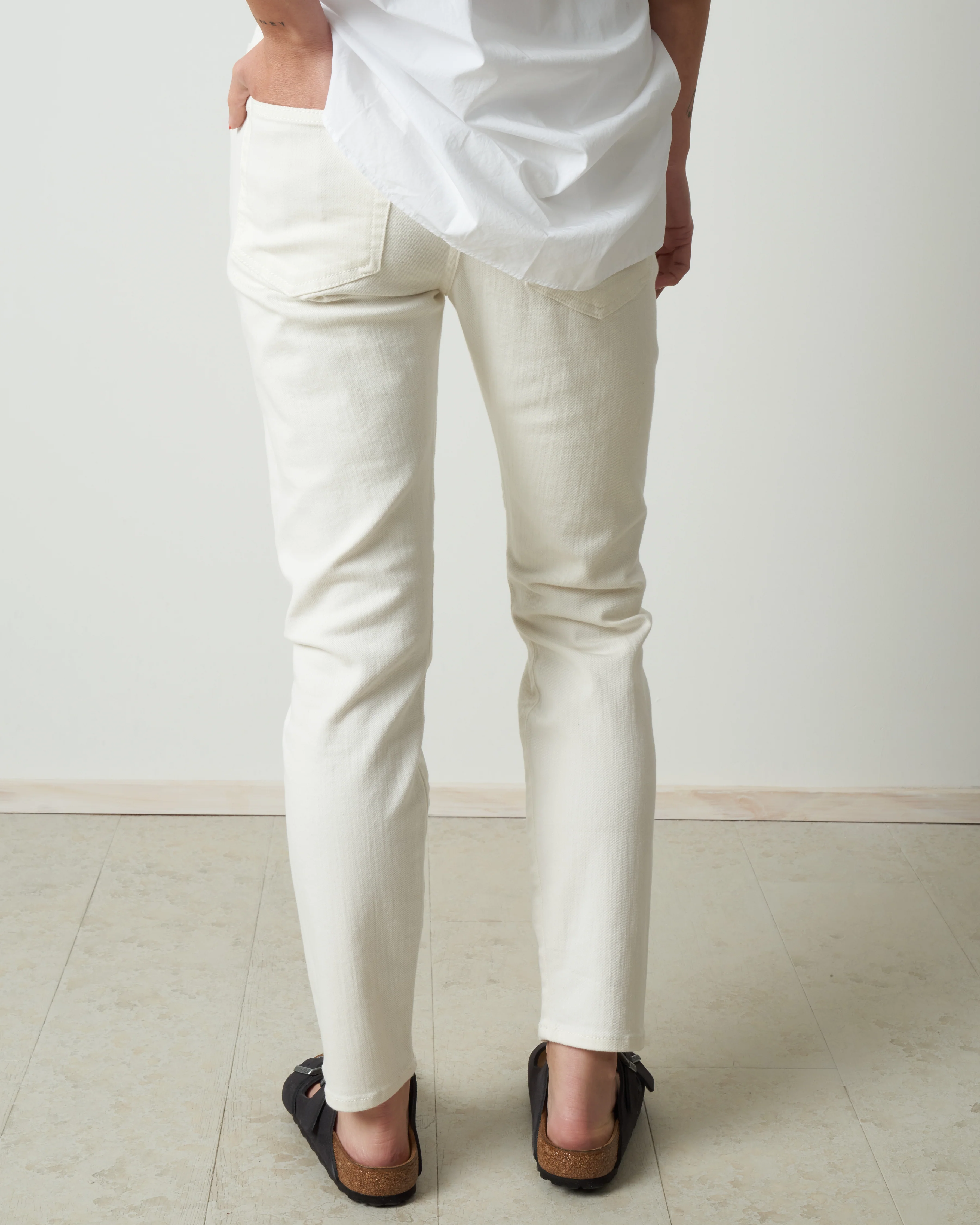 mid-rise boy skinny - rinsed white - Image 3