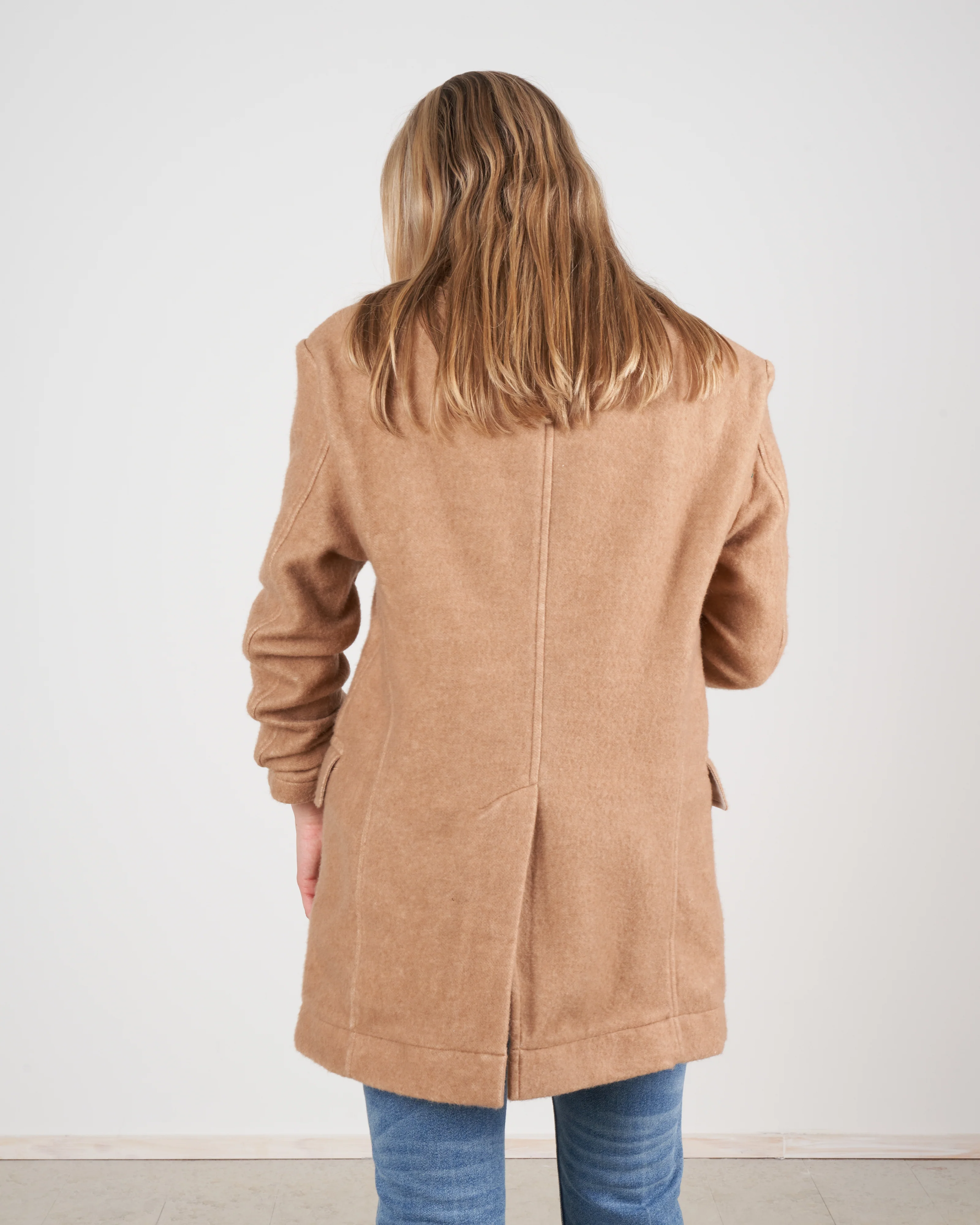 oversized ragged blazer - camel - Image 3