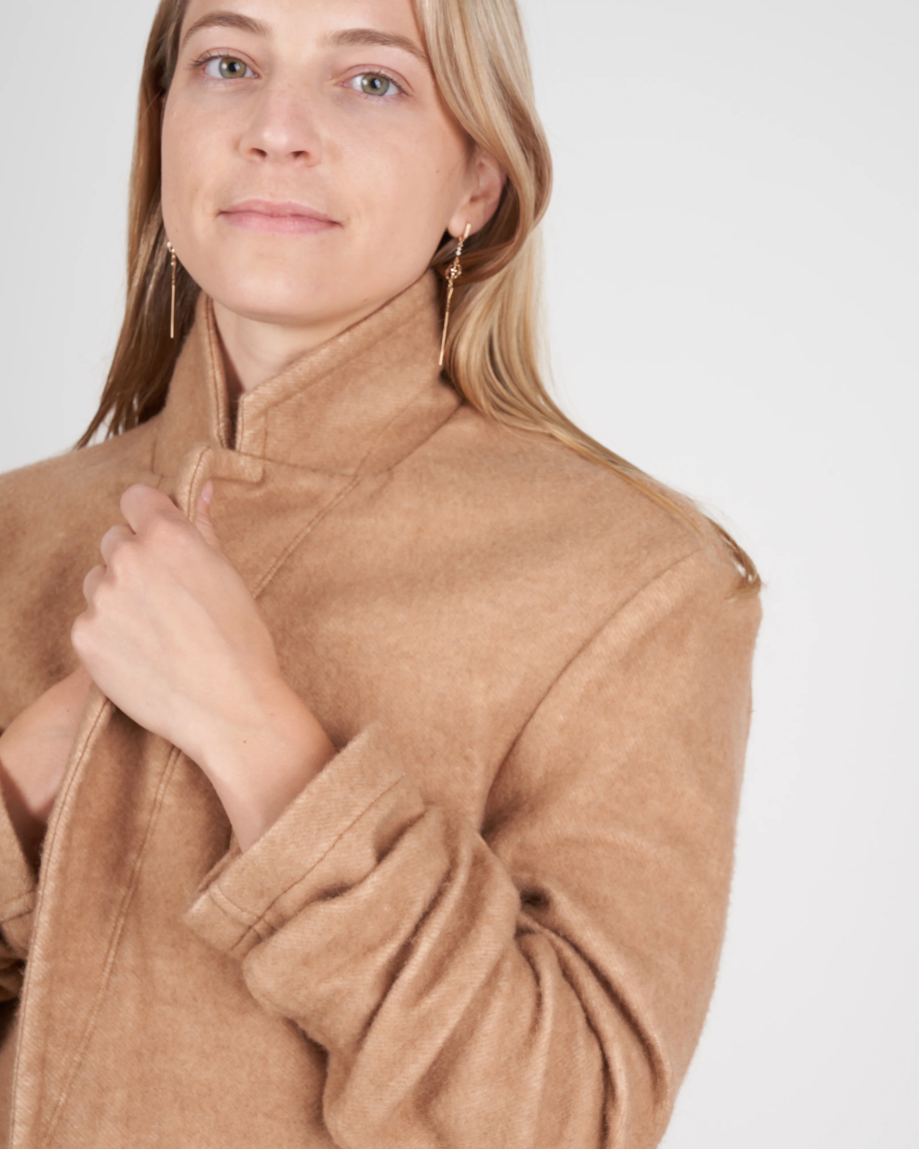 oversized ragged blazer - camel - Image 5