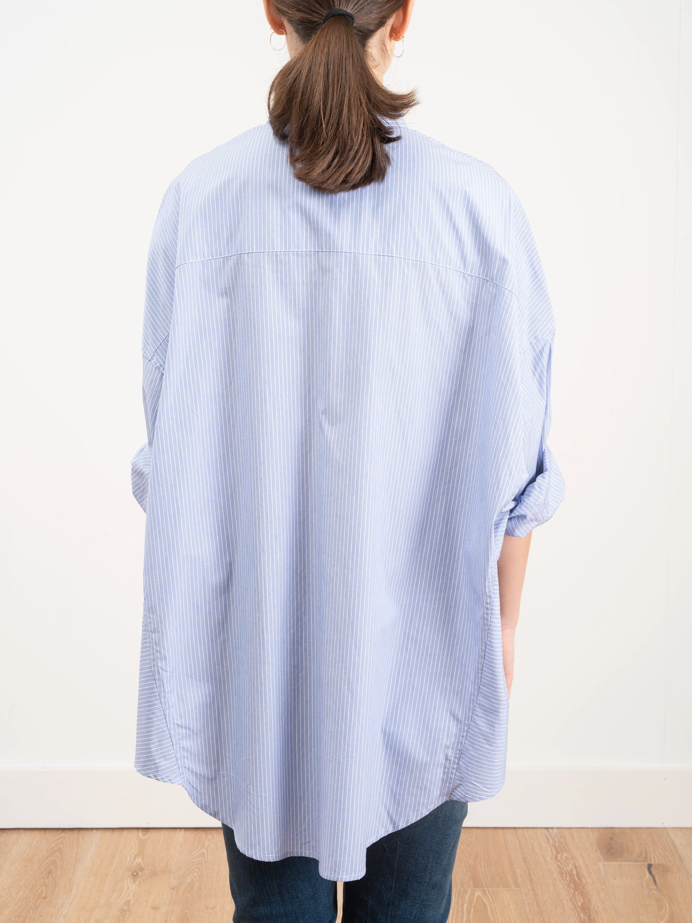 oversized shirt - blue stripe - Image 6