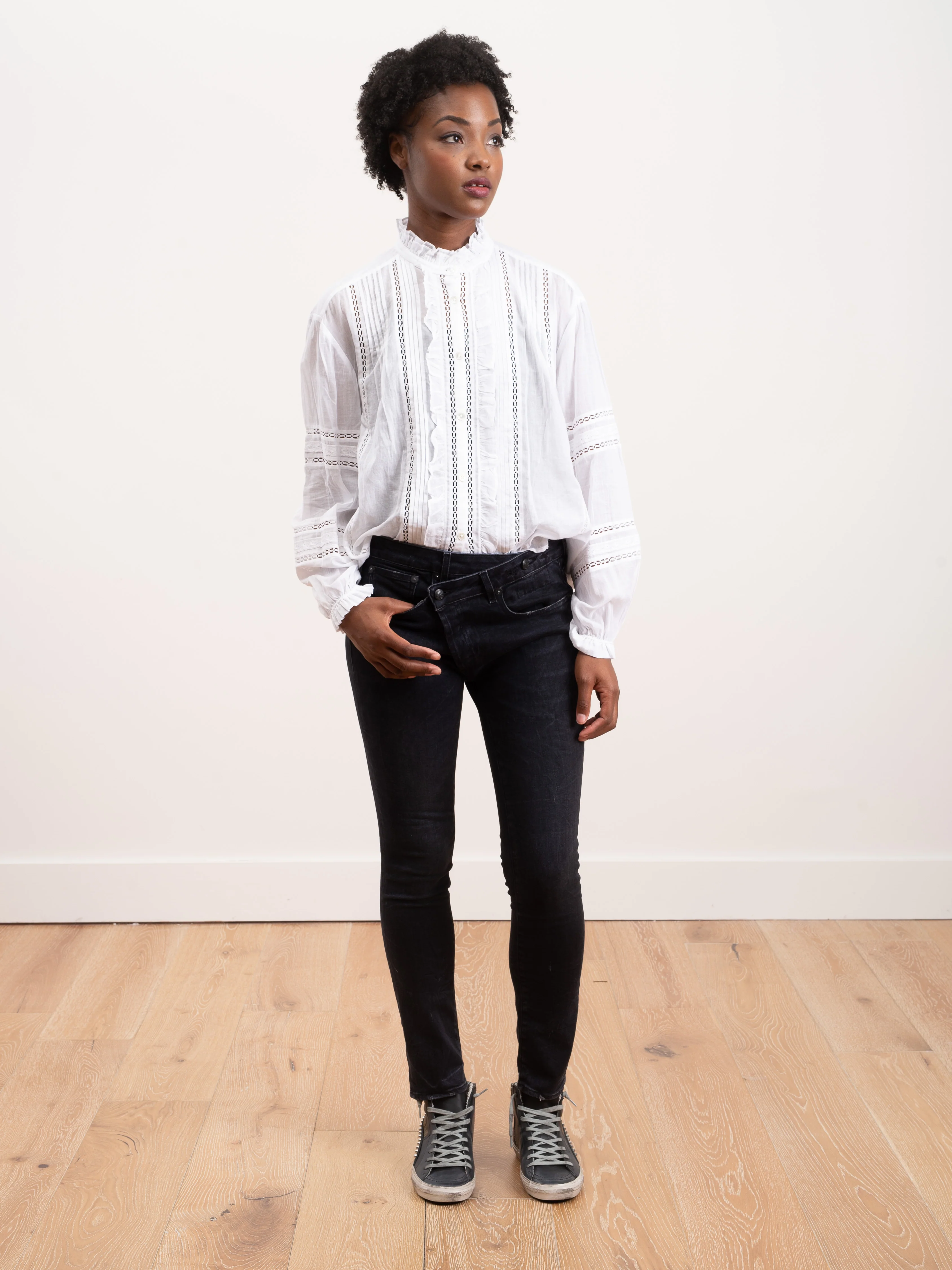 crossover skinny jeans - black marble - Image 2