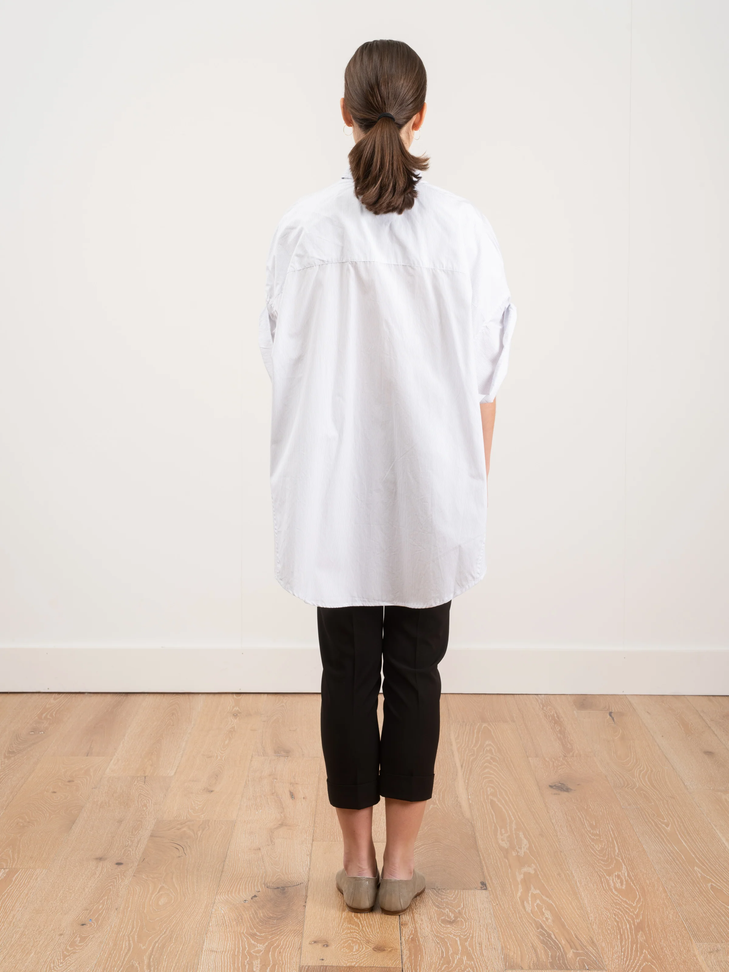 roll sleeve shirt - pinstripe - Image 3