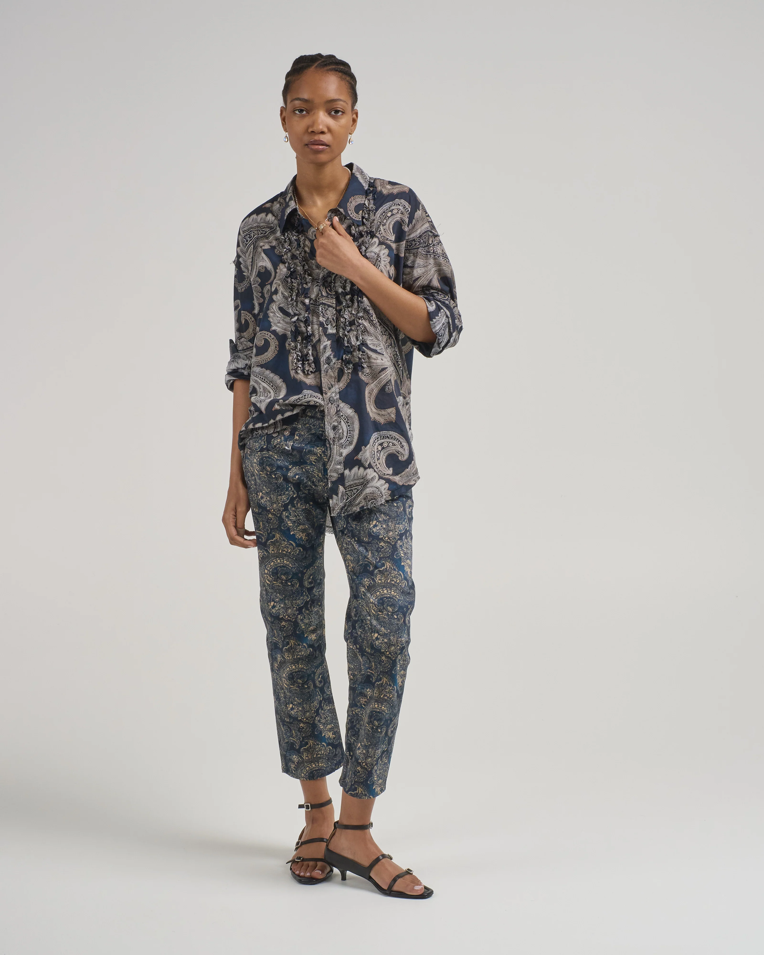 shredded seam ruffle shirt - Image 5