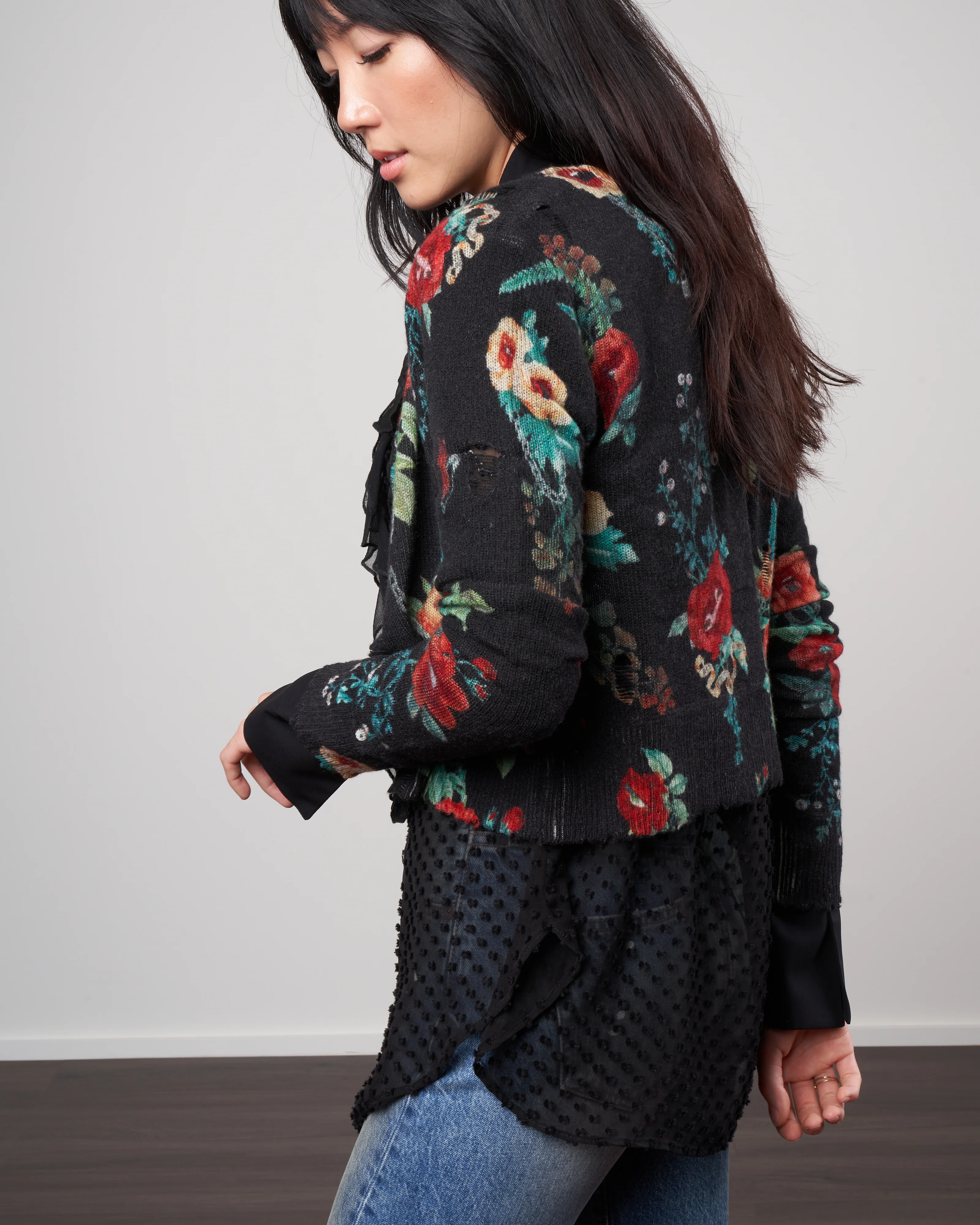 useless treasures baby cardigan - black useless treasures