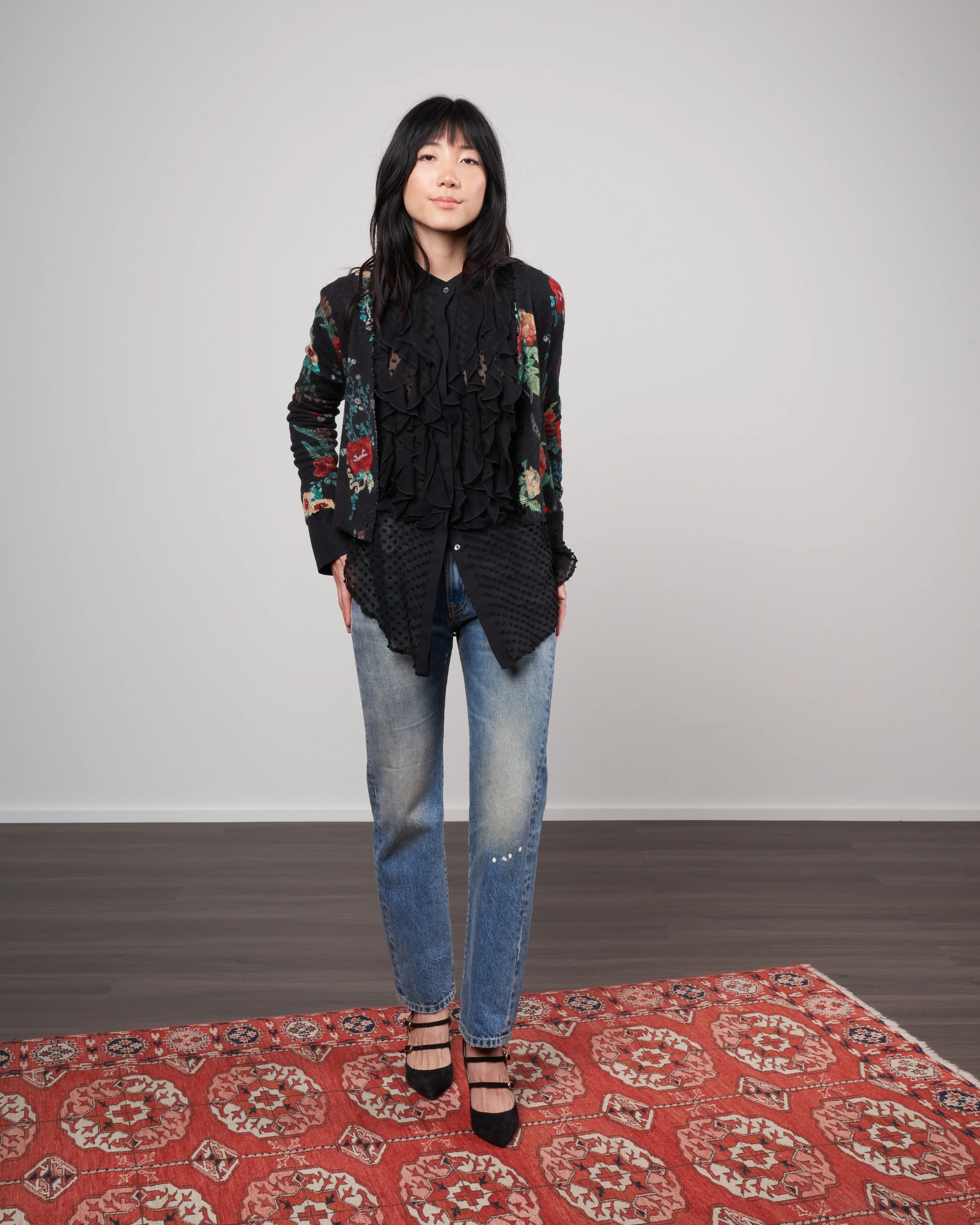 useless treasures baby cardigan - black useless treasures - Image 2