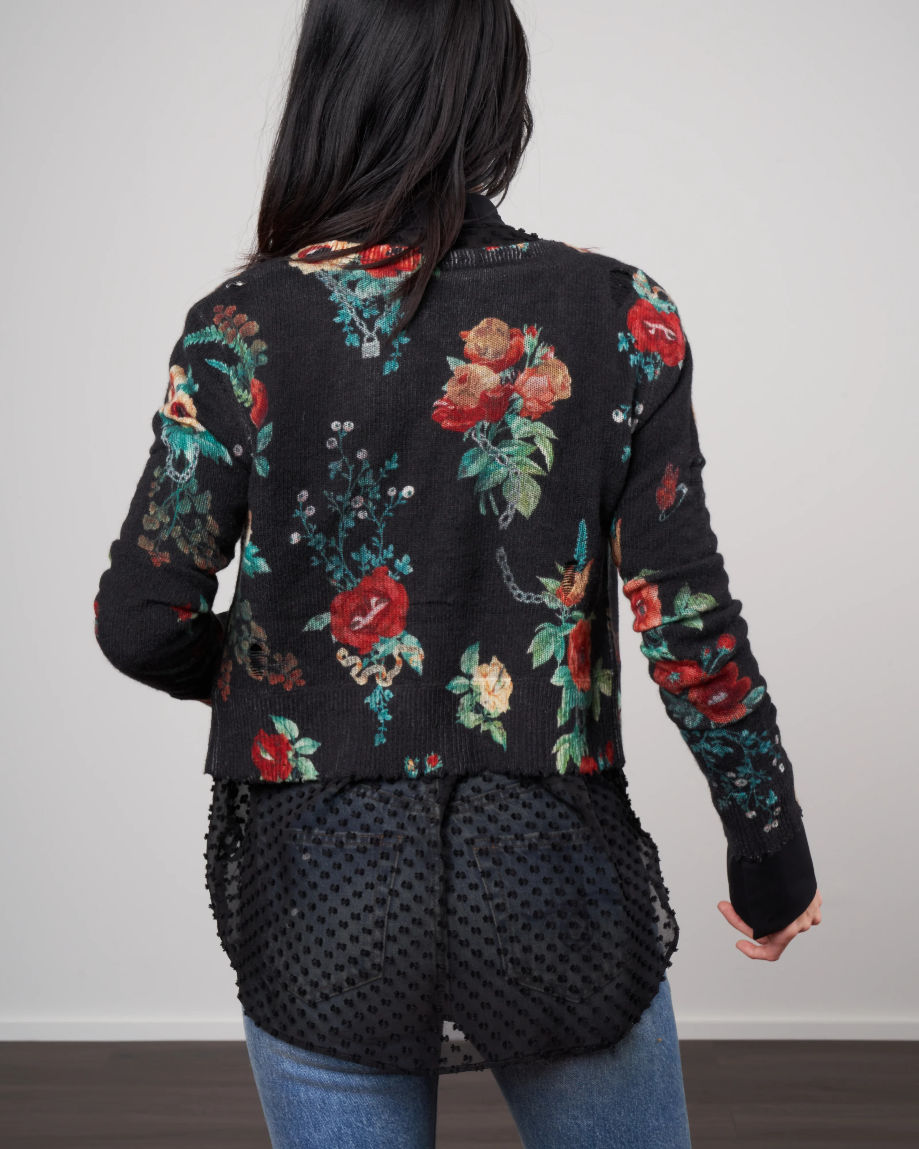 useless treasures baby cardigan - black useless treasures - Image 3