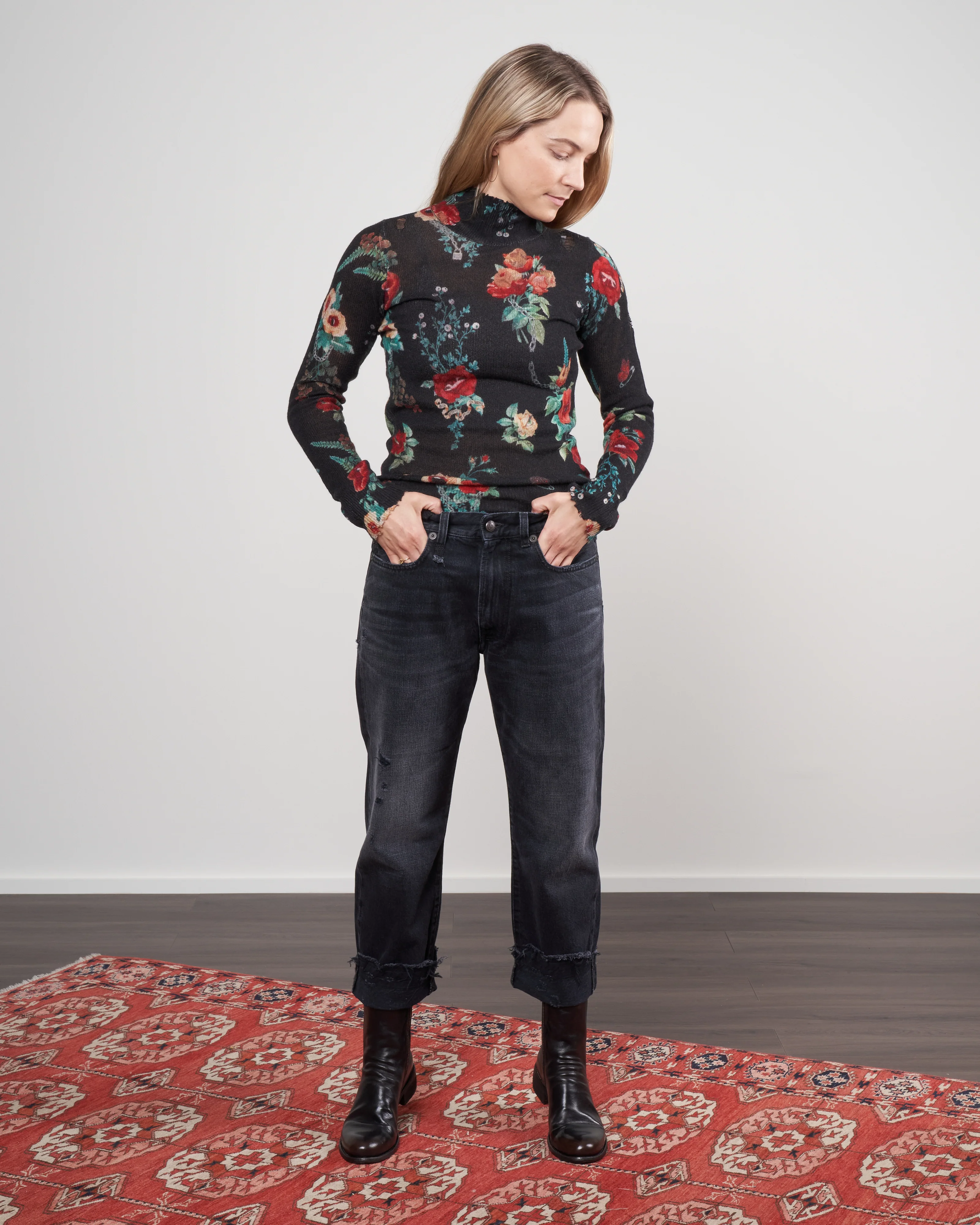 useless treasures baby turtleneck - black - Image 2