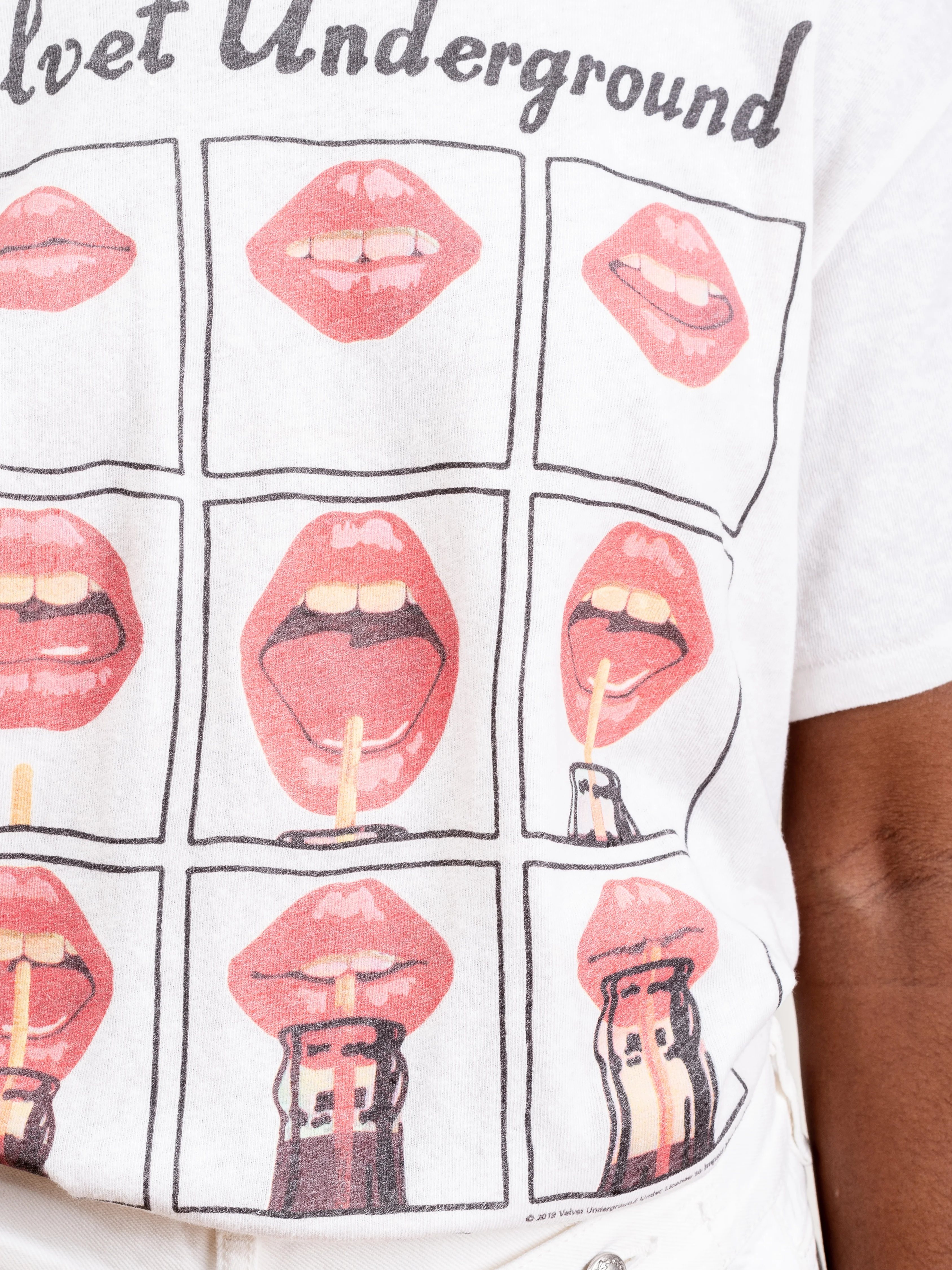 velvet underground lips boy t - ecru - Image 4