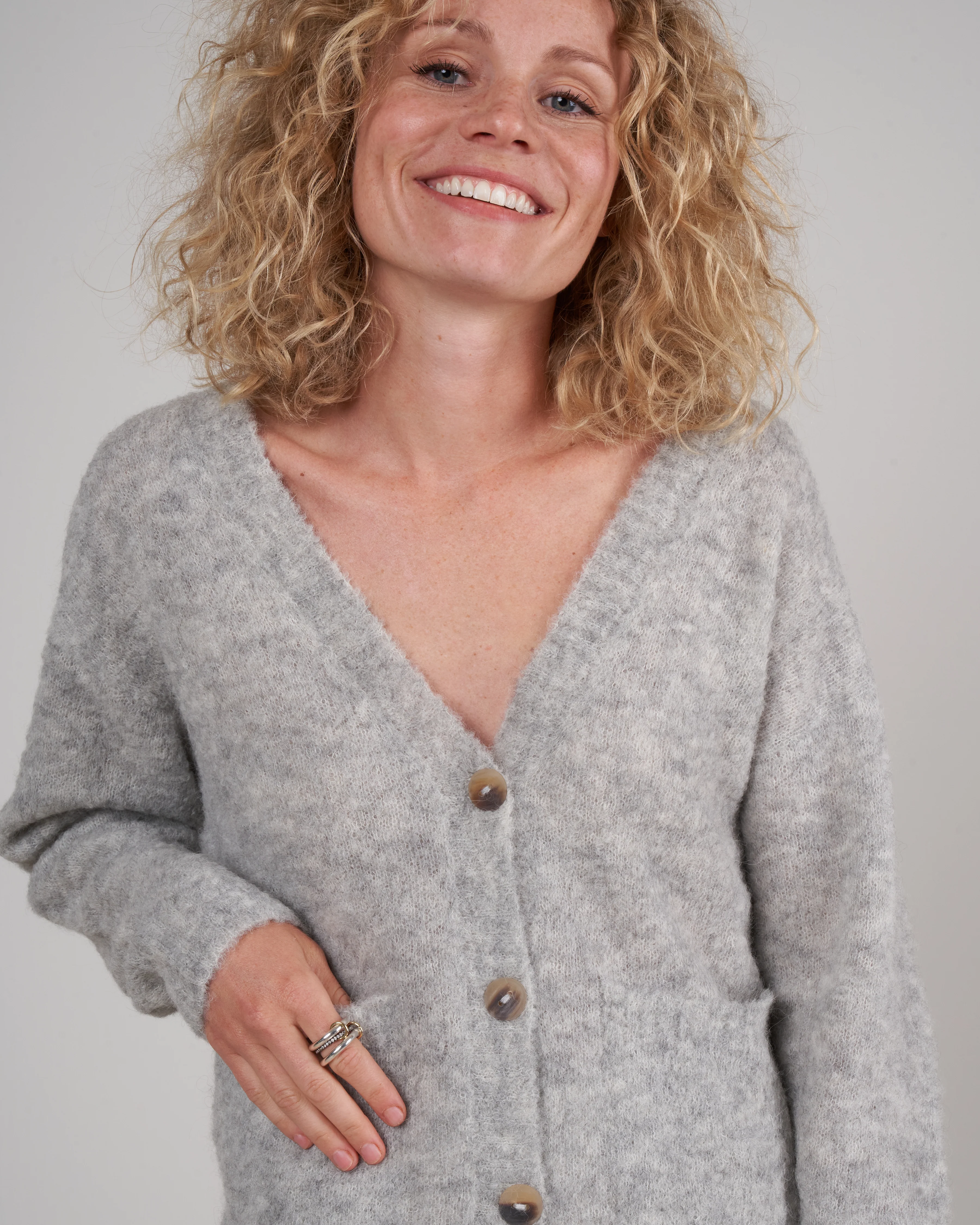 albers cardigan - heather grey - Image 5